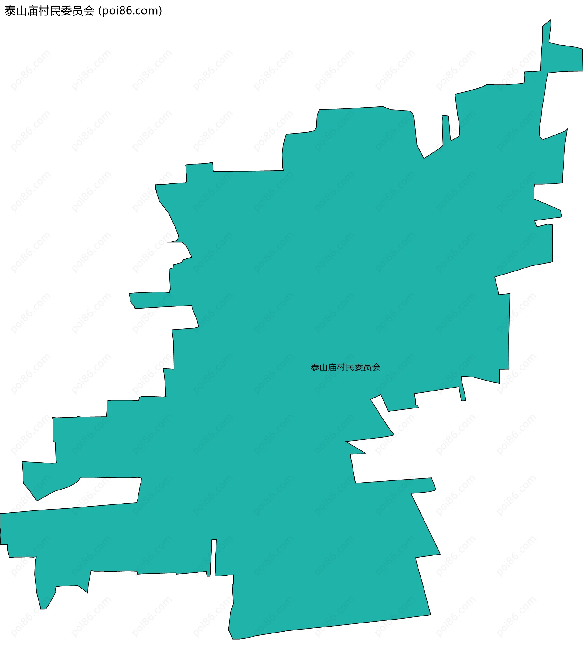 泰山庙村民委员会边界地图