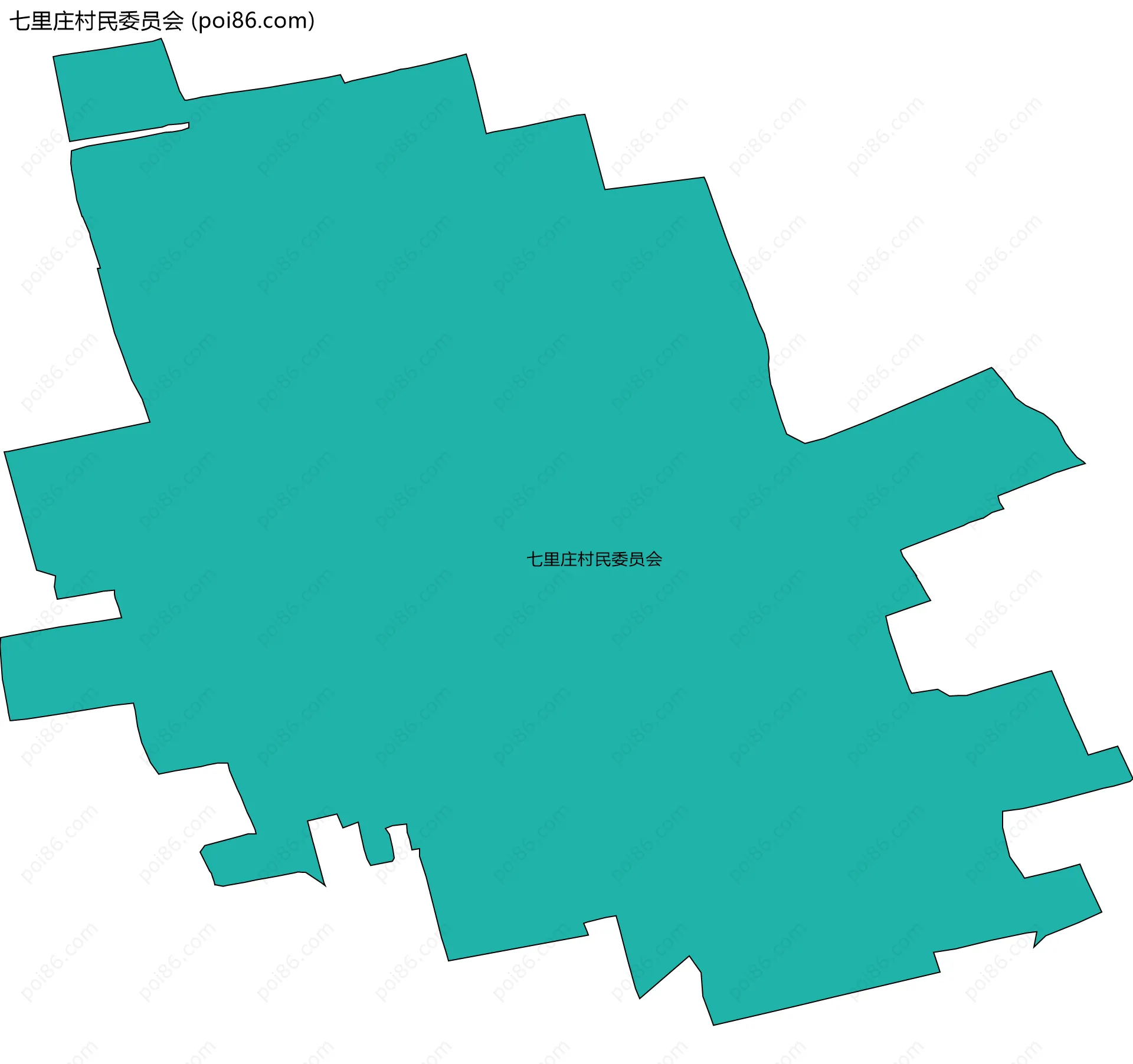 七里庄村民委员会边界地图