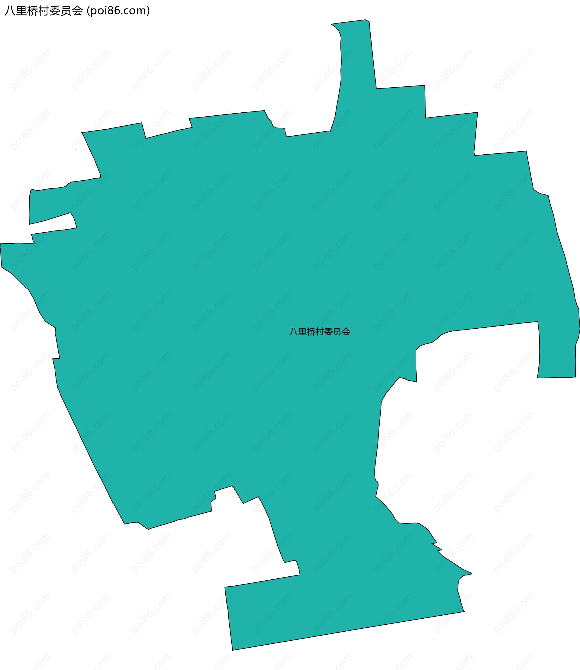 八里桥村委员会边界地图