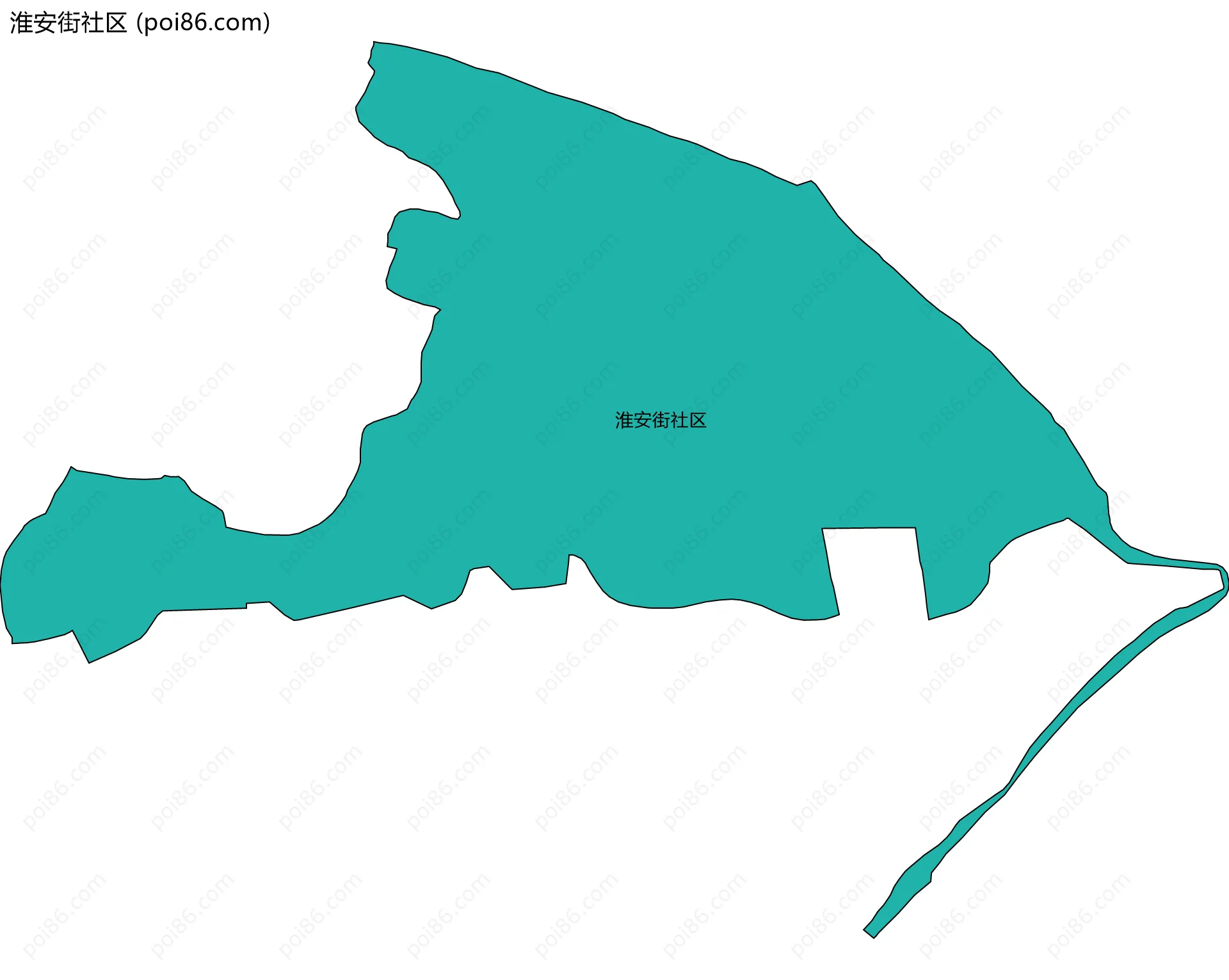 淮安街社区边界地图