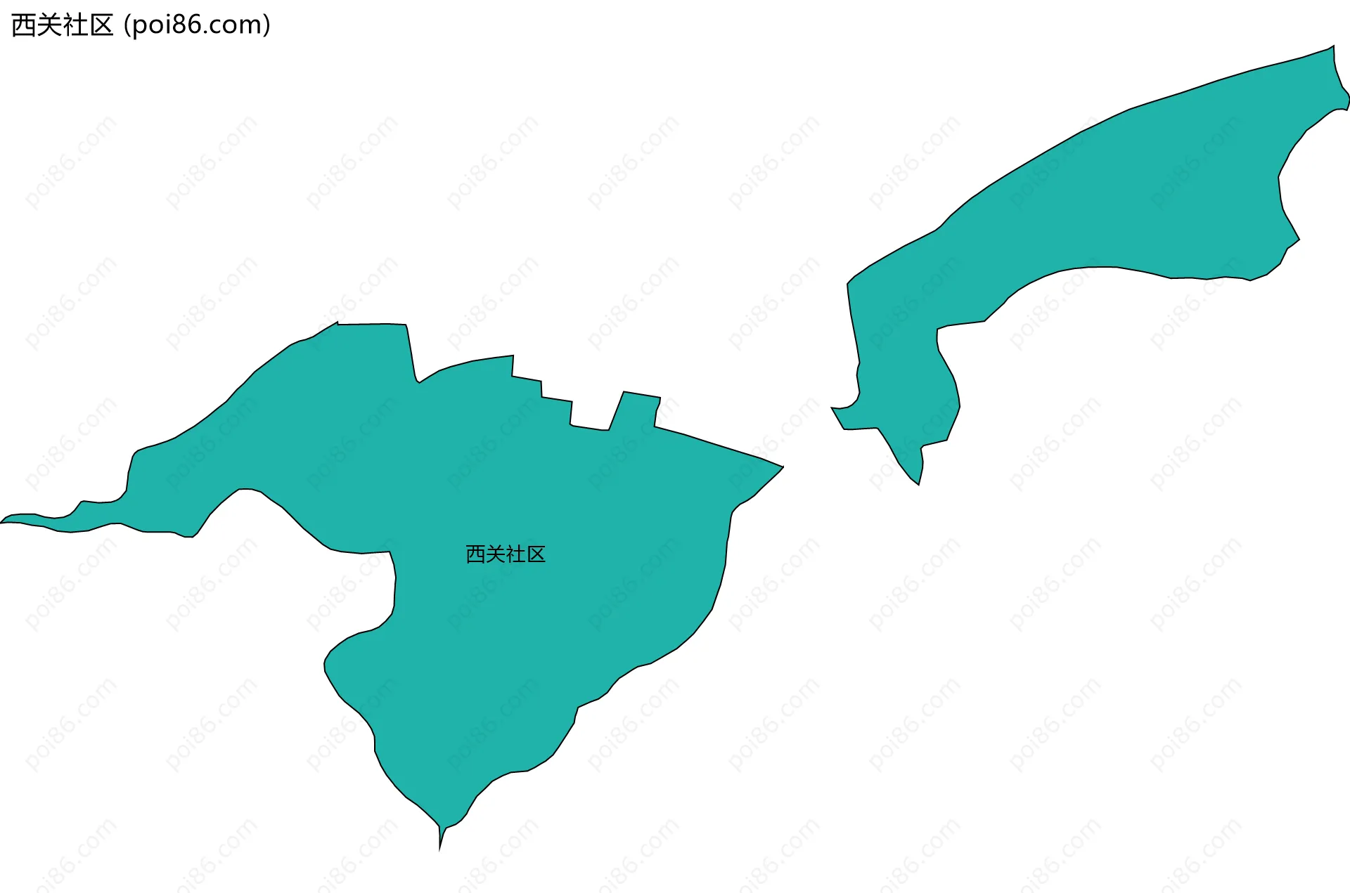 西关社区边界地图