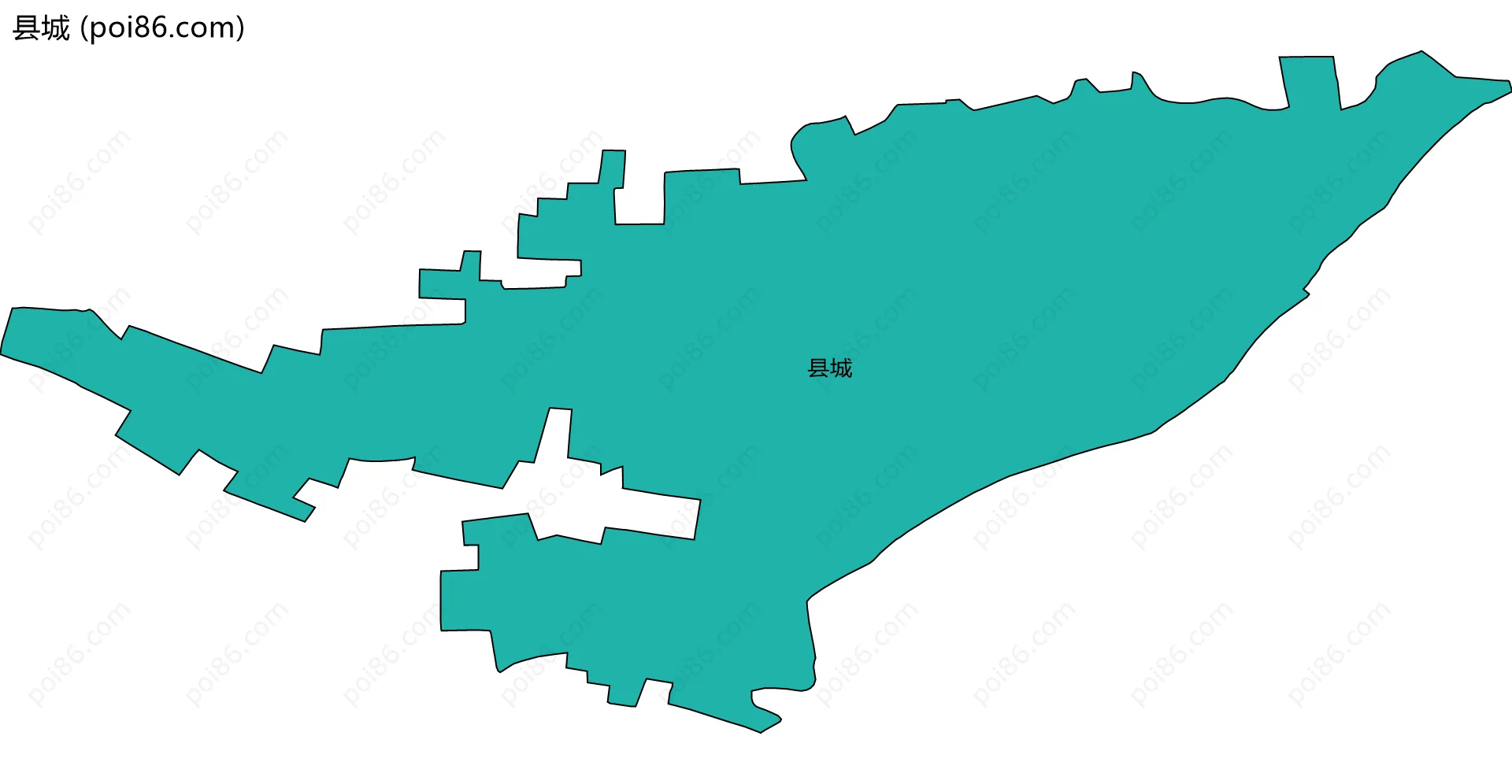 县城边界地图