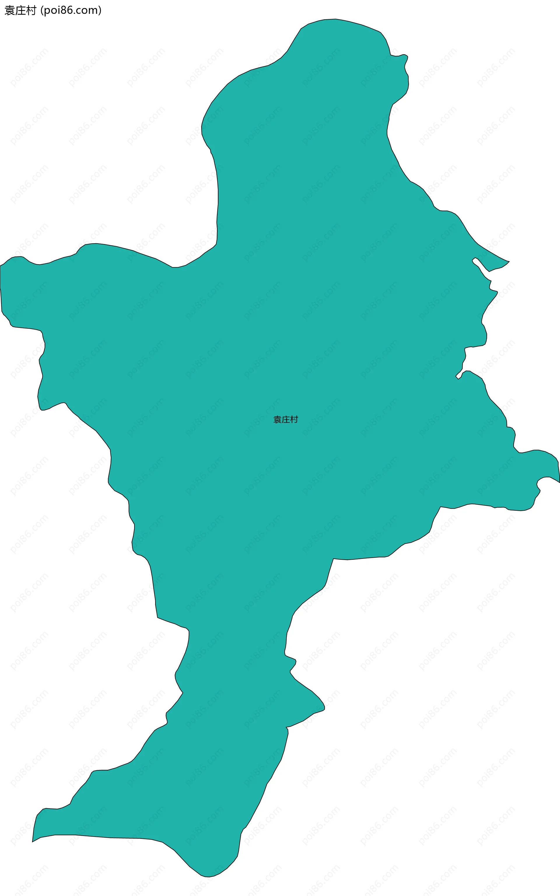 袁庄村边界地图