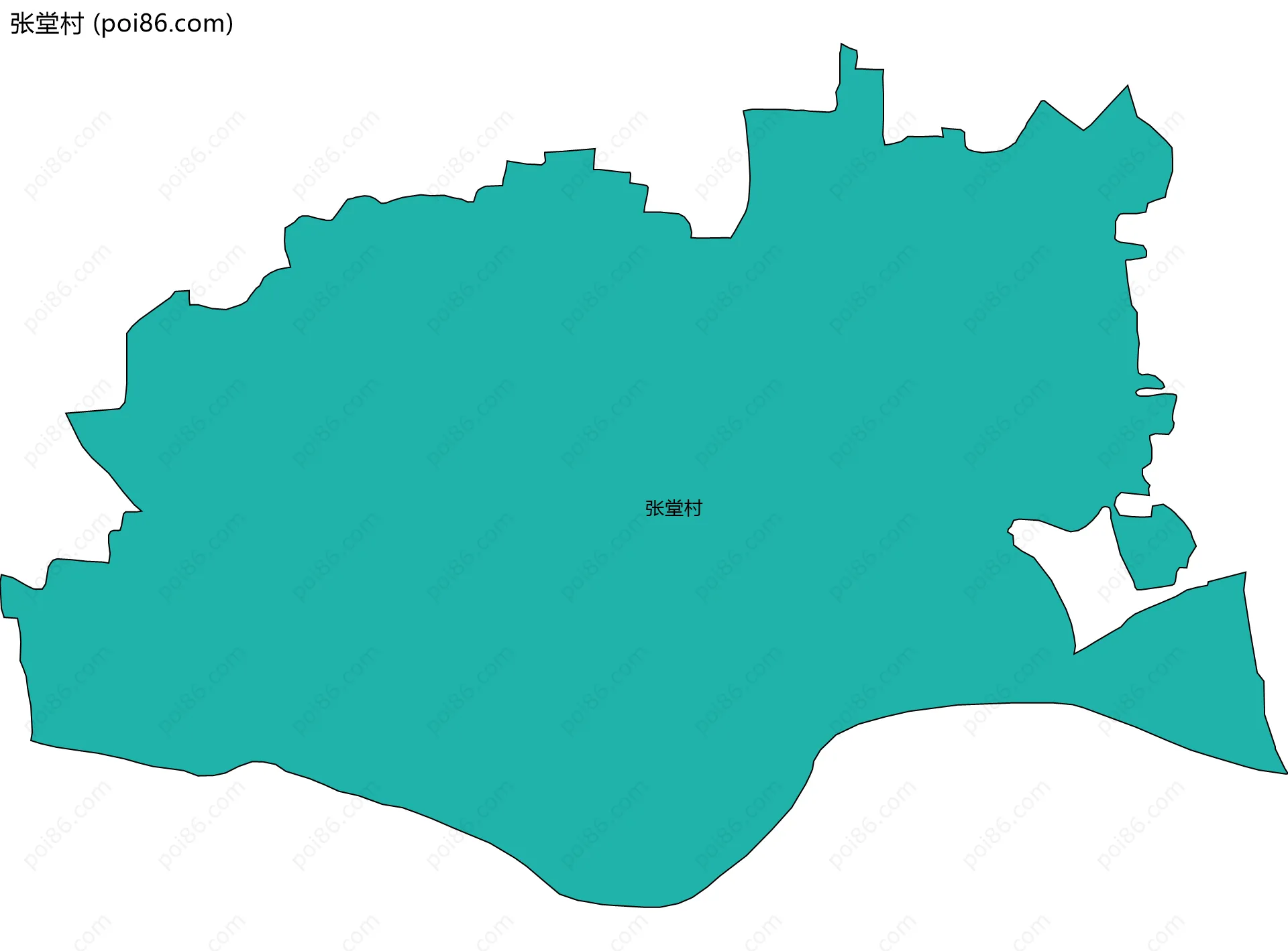 张堂村边界地图