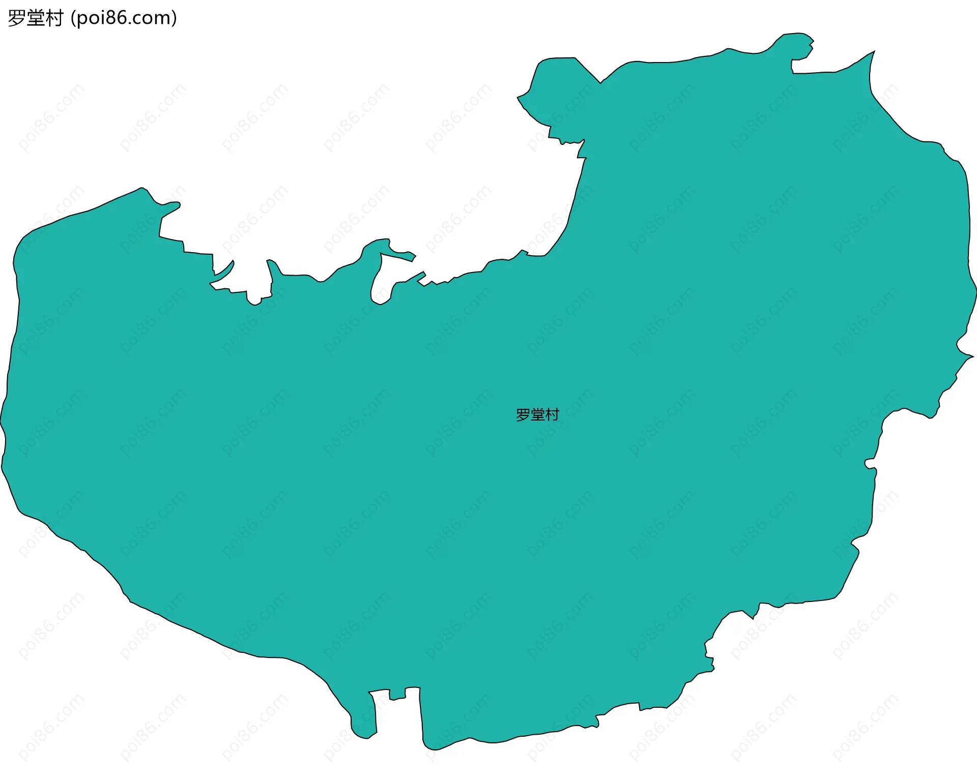 罗堂村边界地图