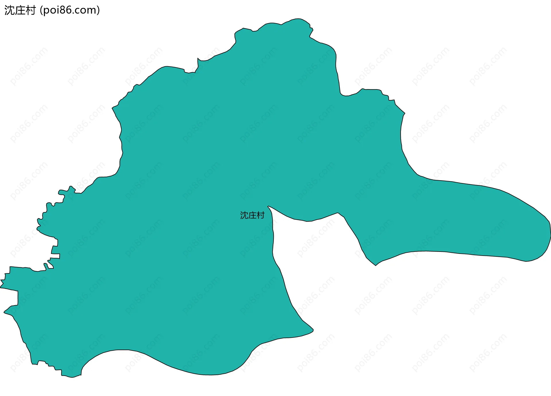 沈庄村边界地图