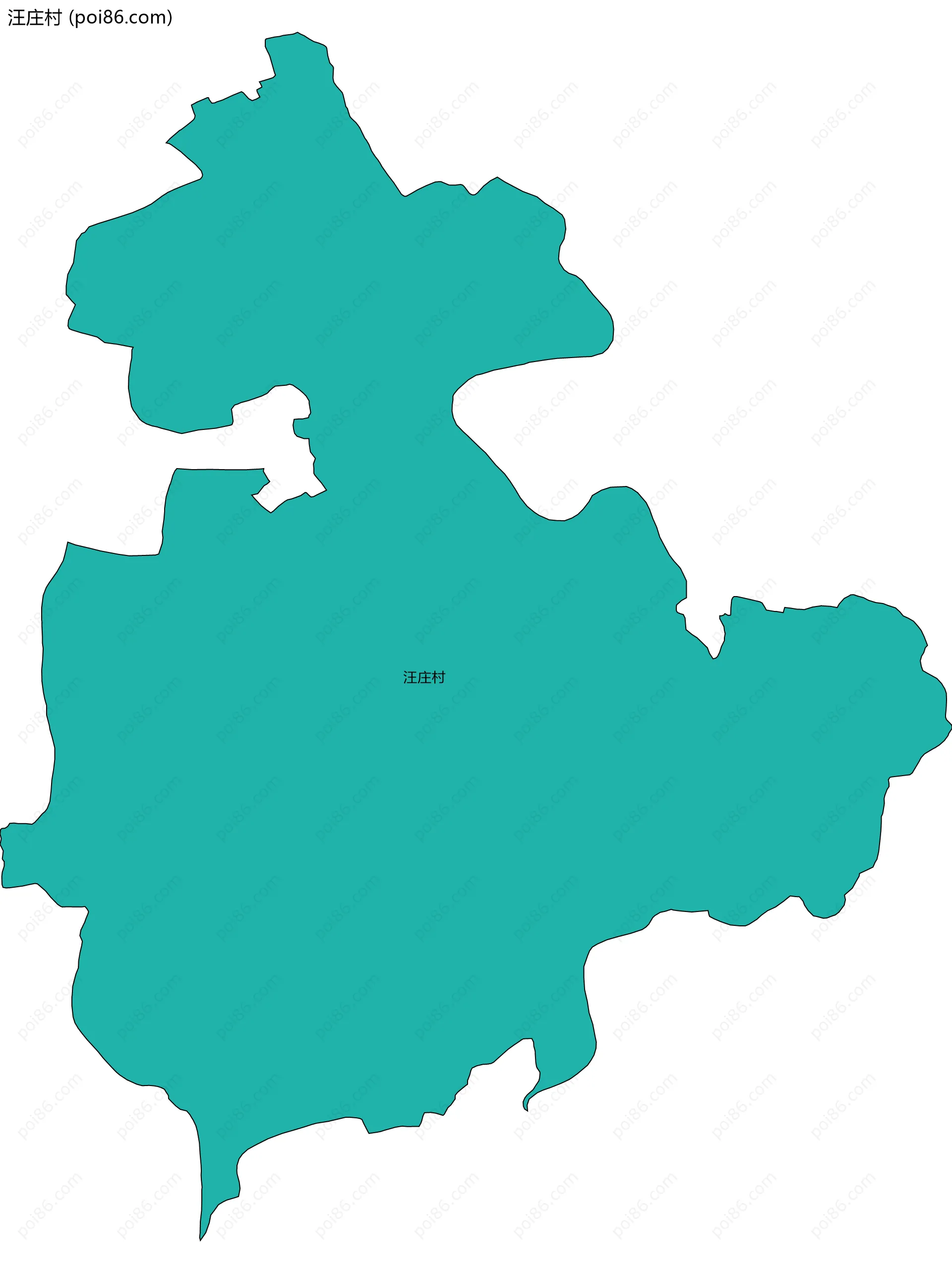 汪庄村边界地图