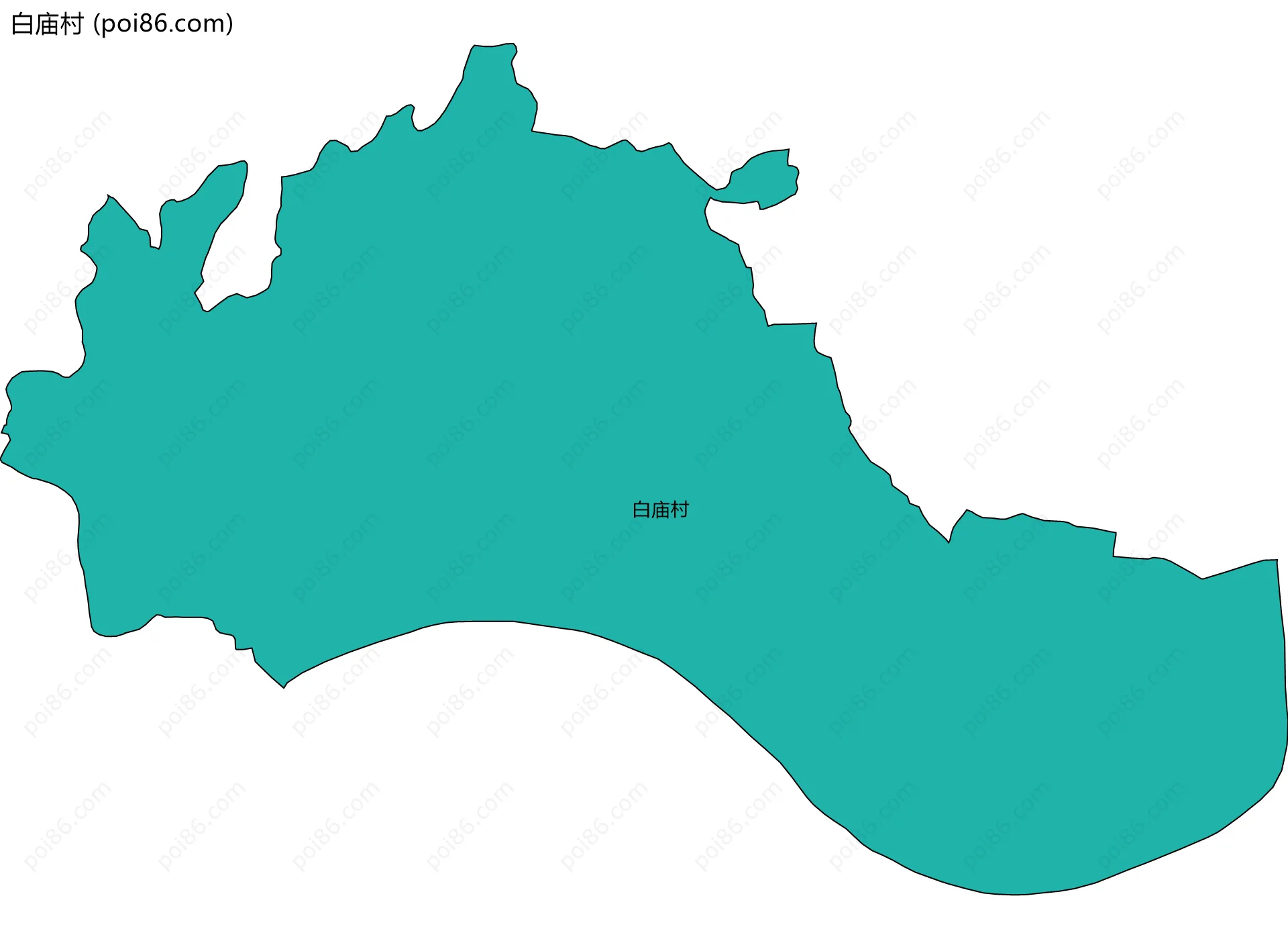 白庙村边界地图