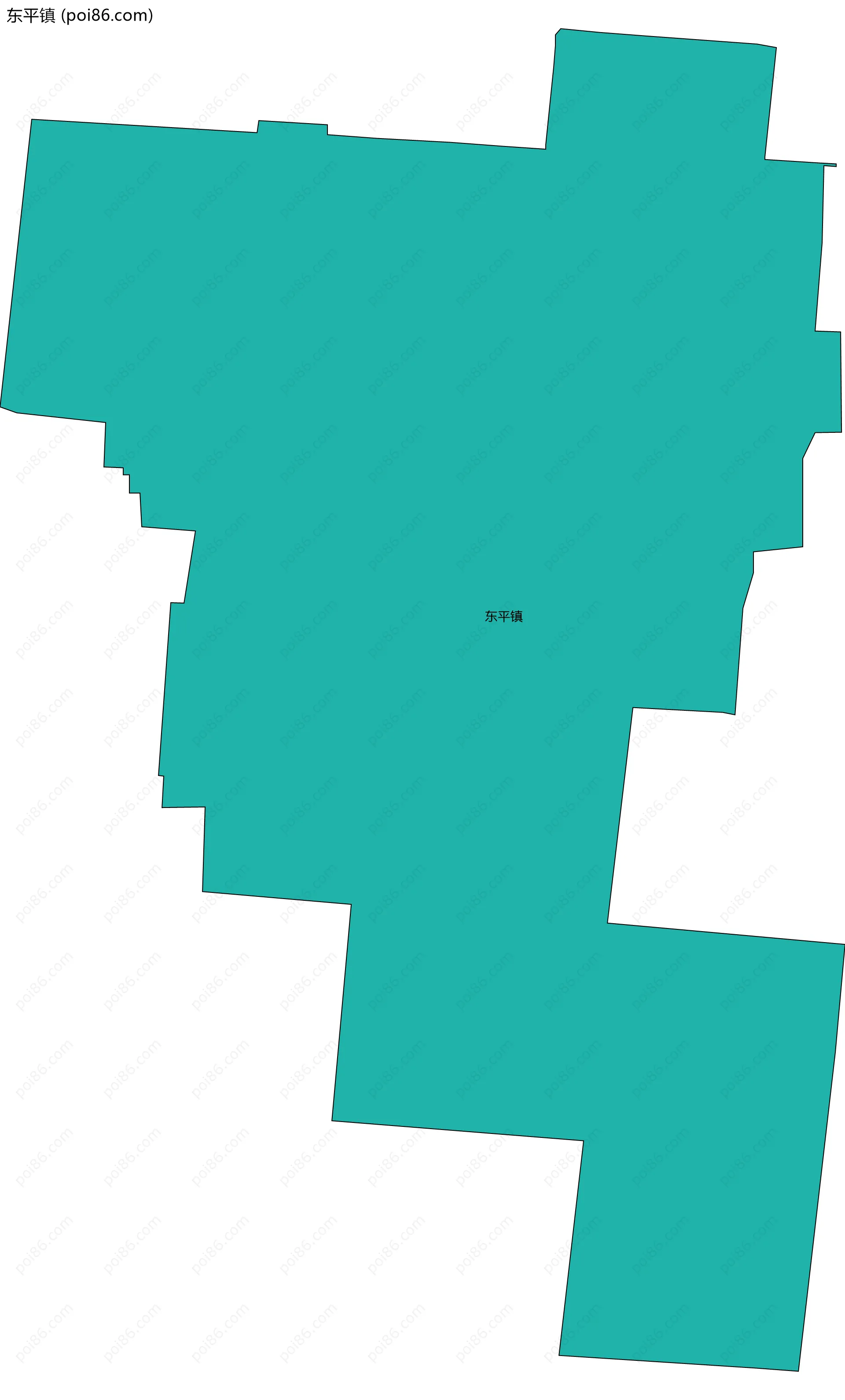 东平镇边界地图