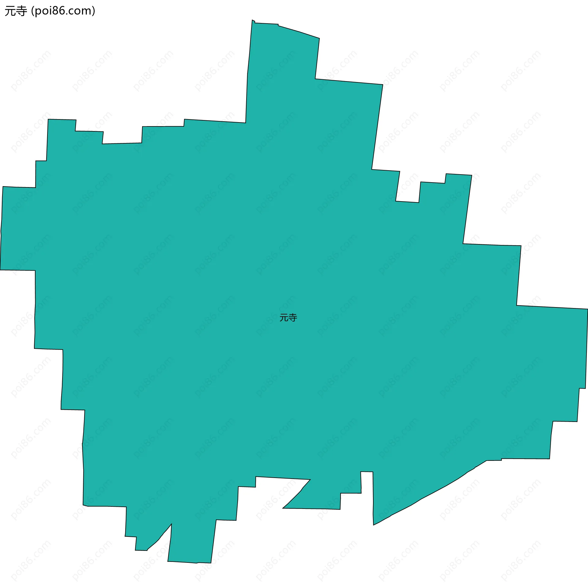 元寺边界地图