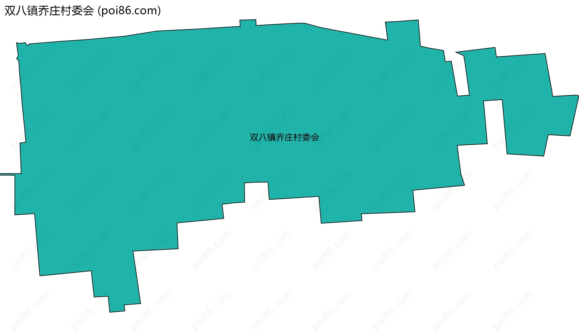 双八镇乔庄村委会边界地图