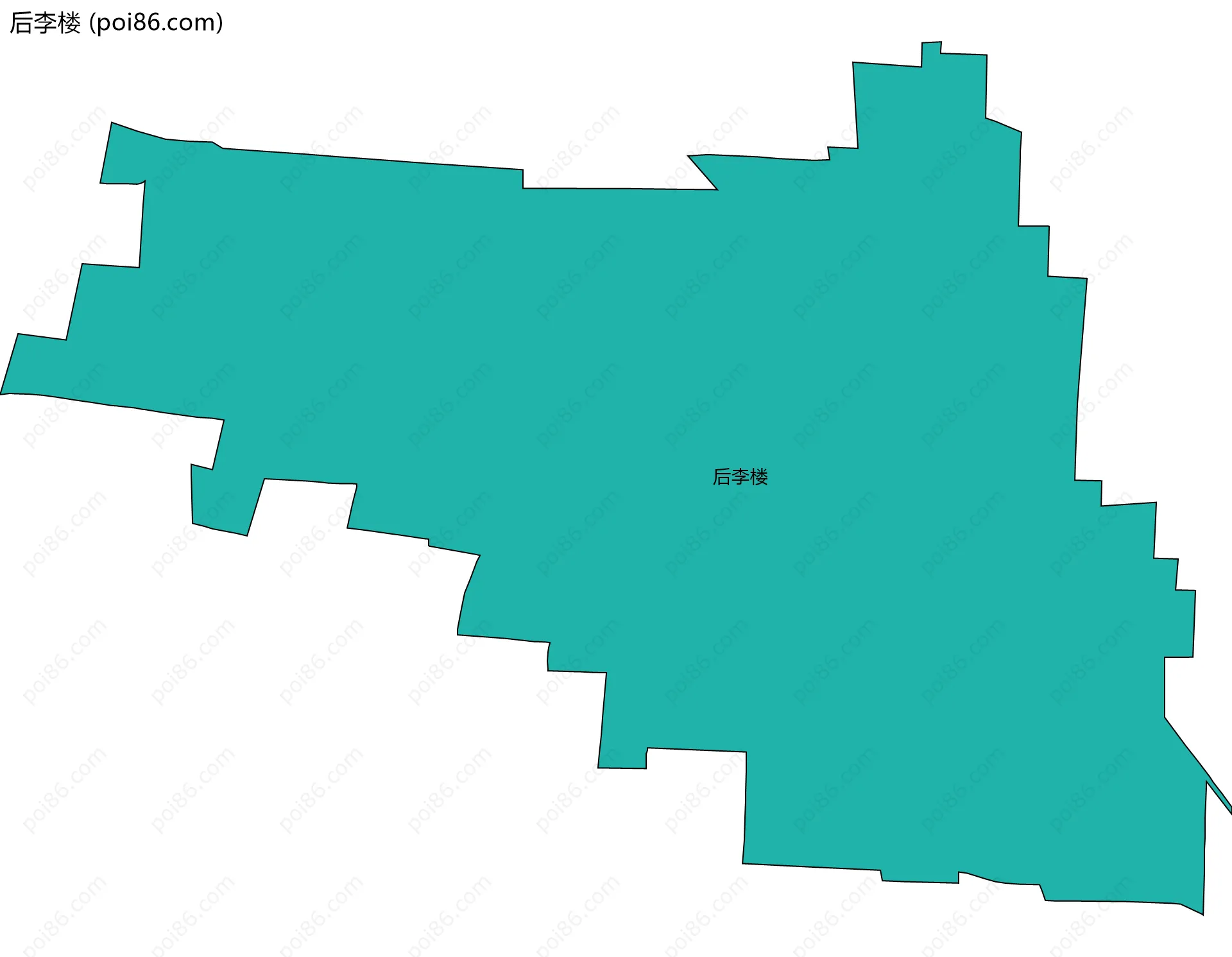 后李楼边界地图