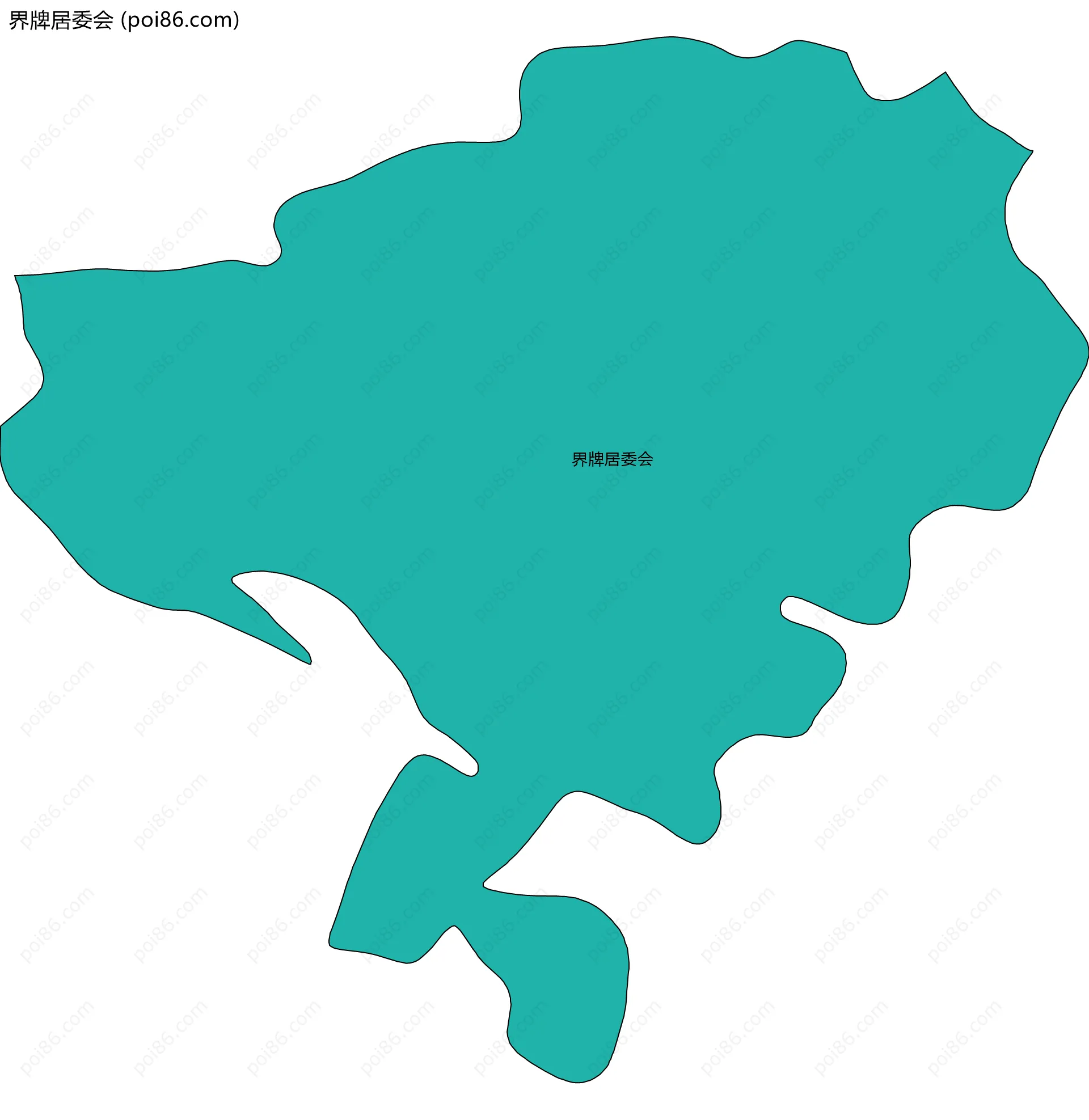 界牌居委会边界地图