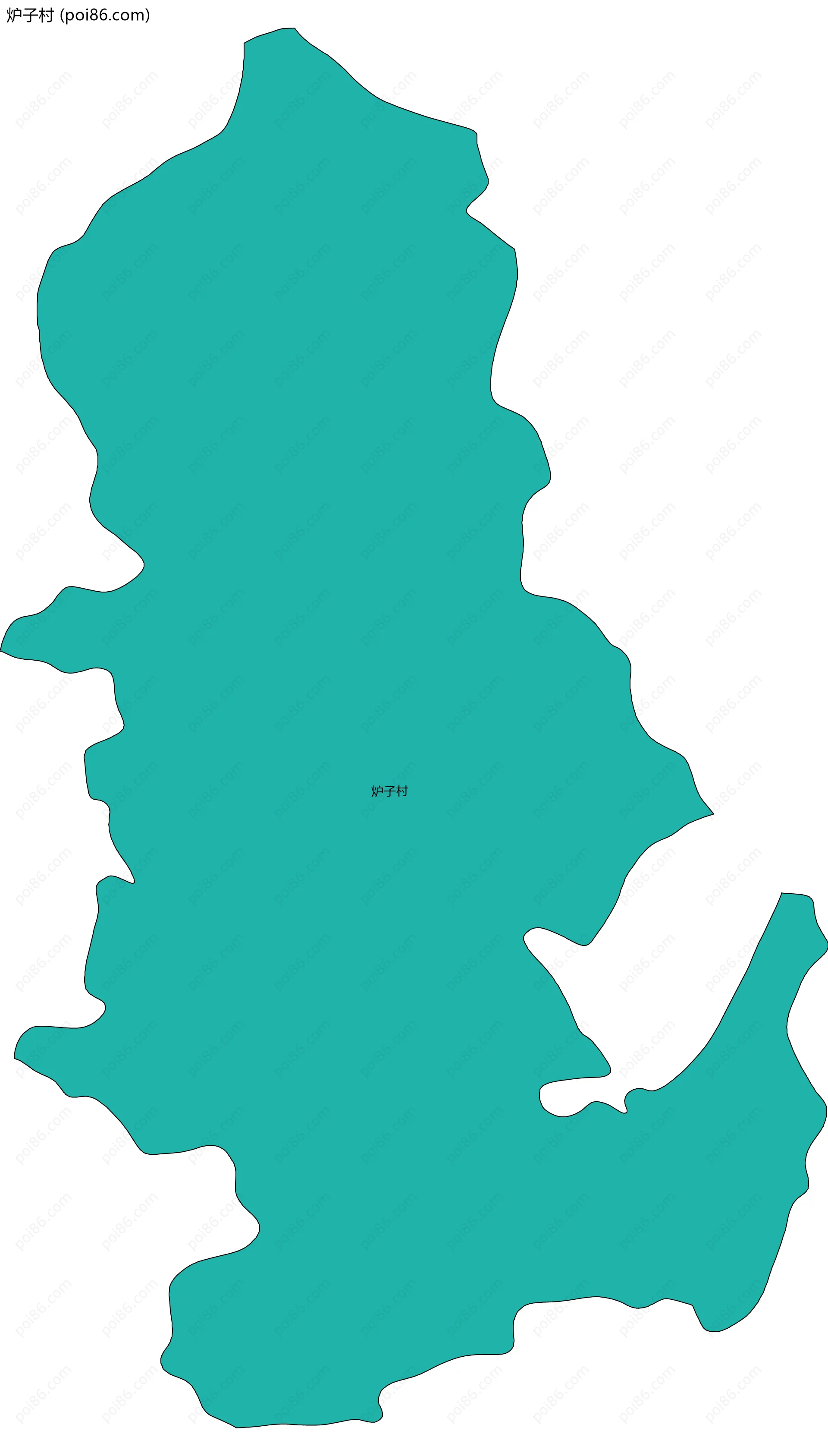 炉子村边界地图