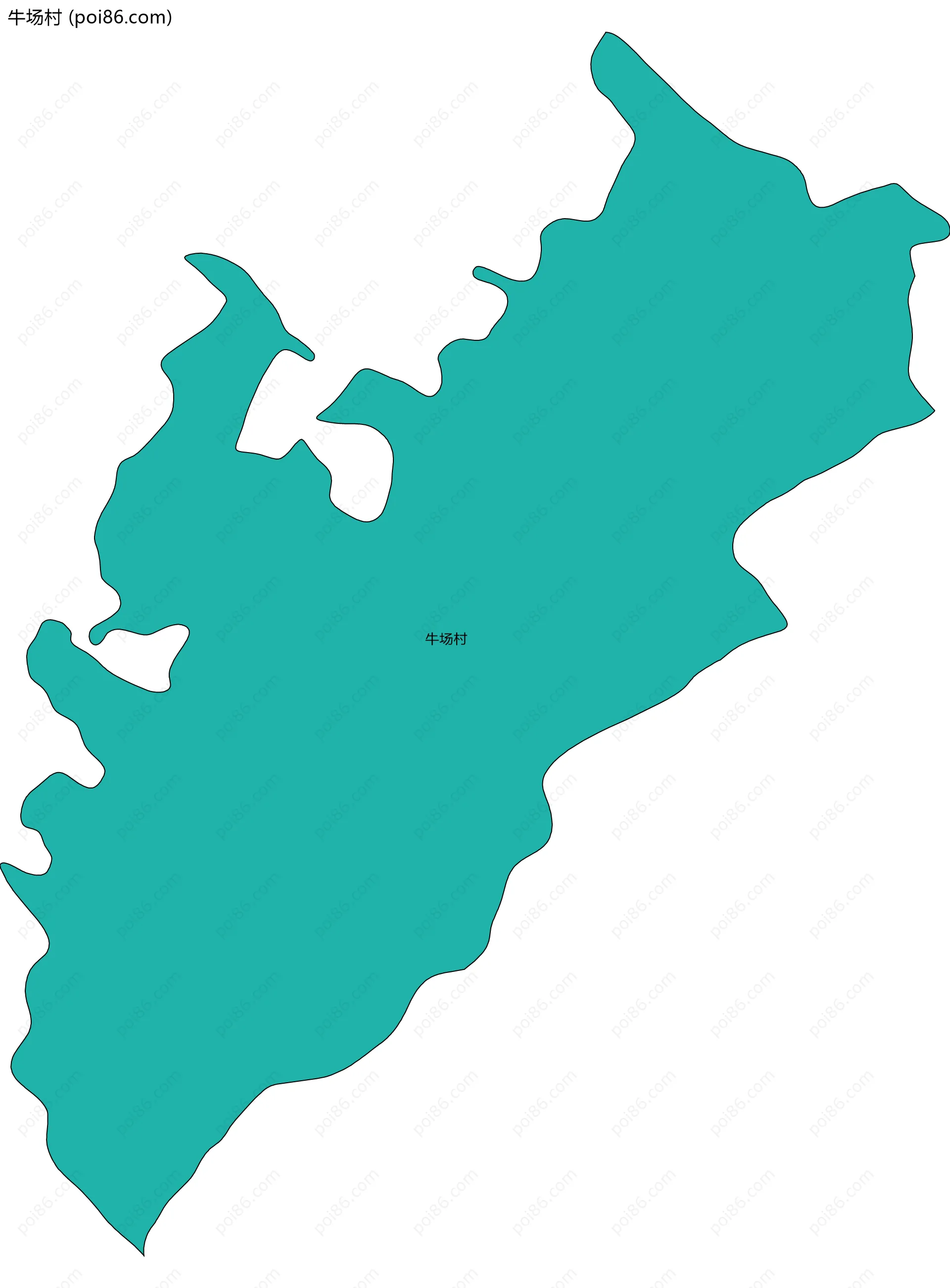 牛场村边界地图