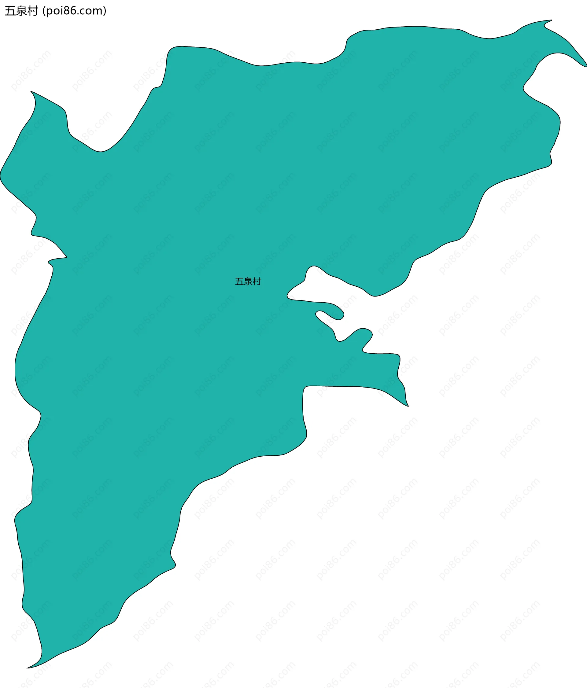 五泉村边界地图