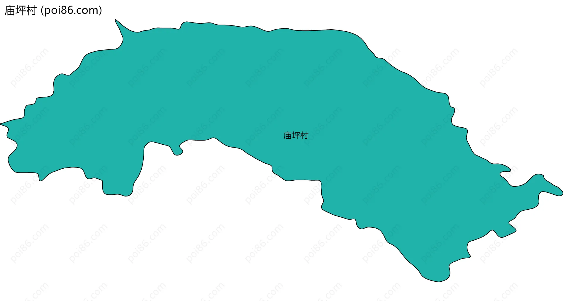 庙坪村边界地图