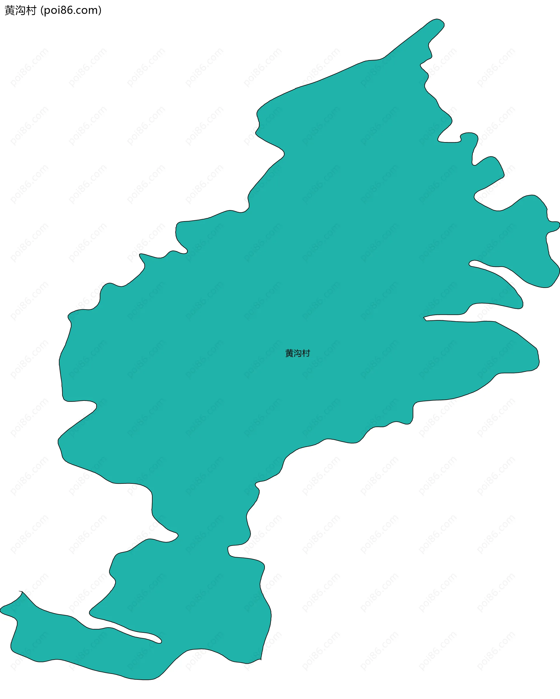 黄沟村边界地图