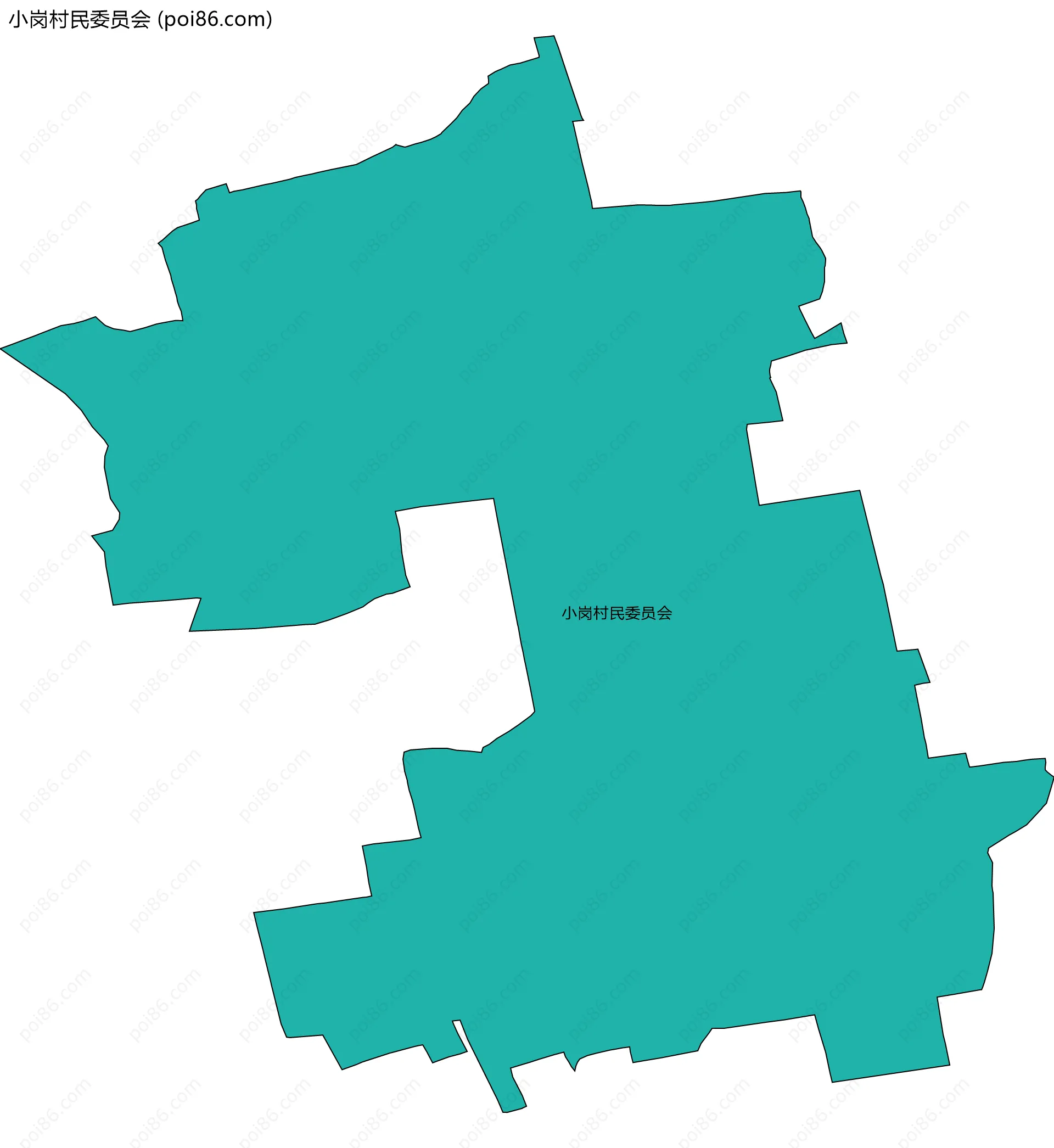 小岗村民委员会边界地图