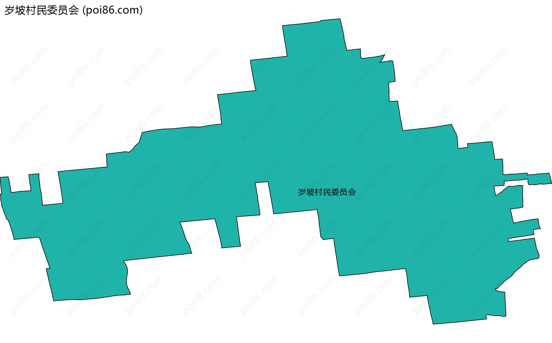 岁坡村民委员会边界地图