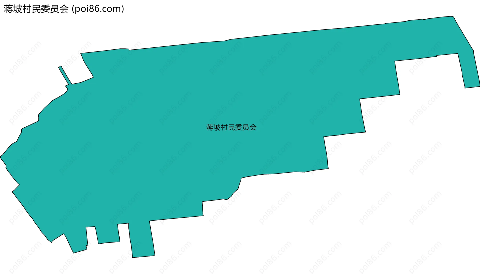 蒋坡村民委员会边界地图
