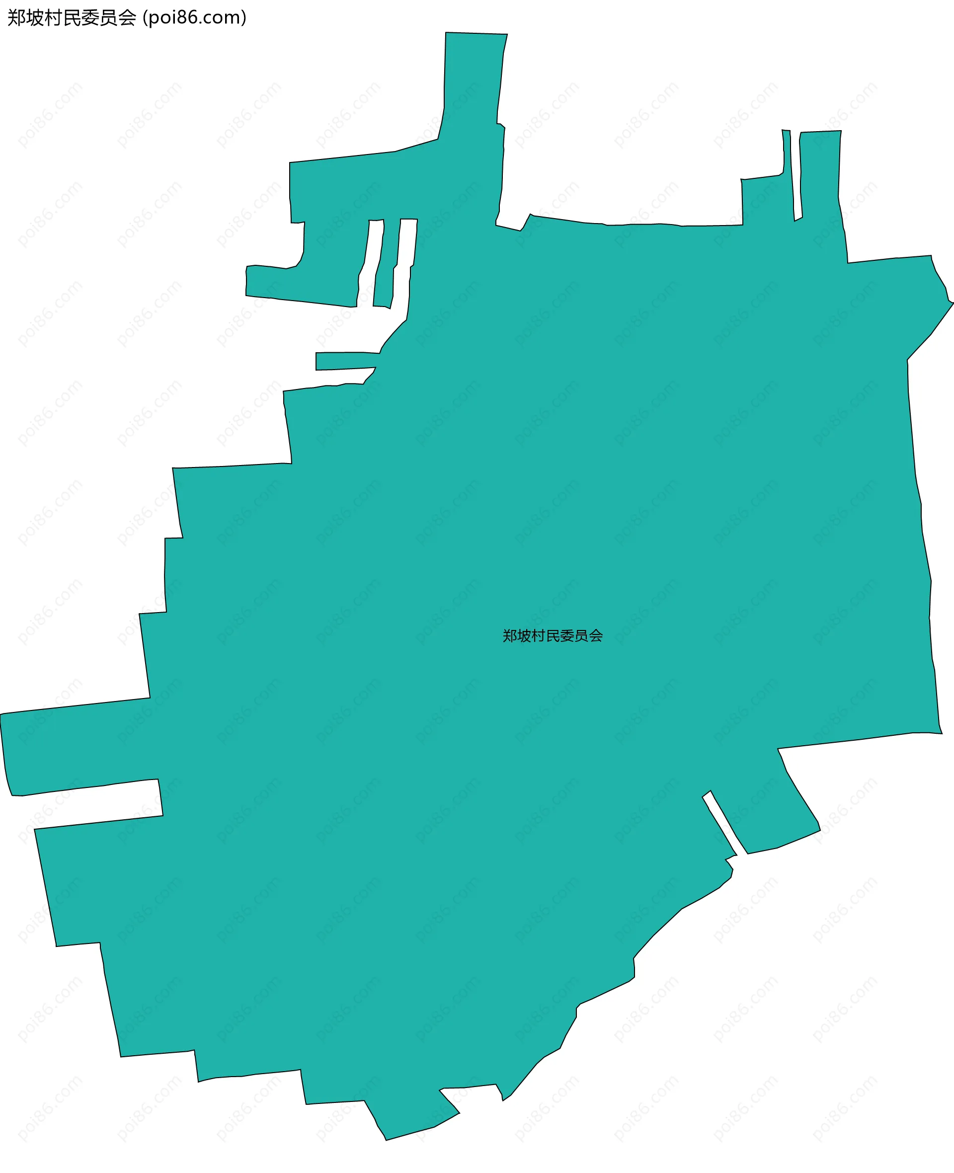 郑坡村民委员会边界地图