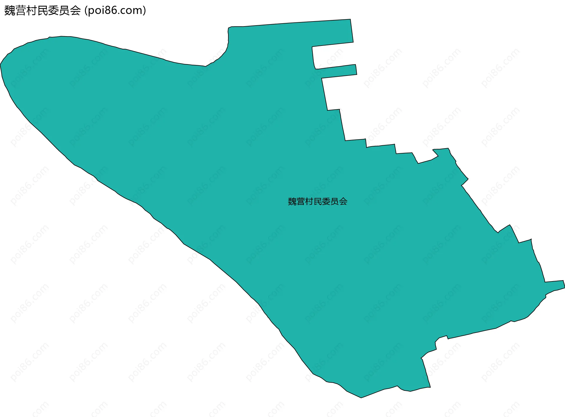 魏营村民委员会边界地图