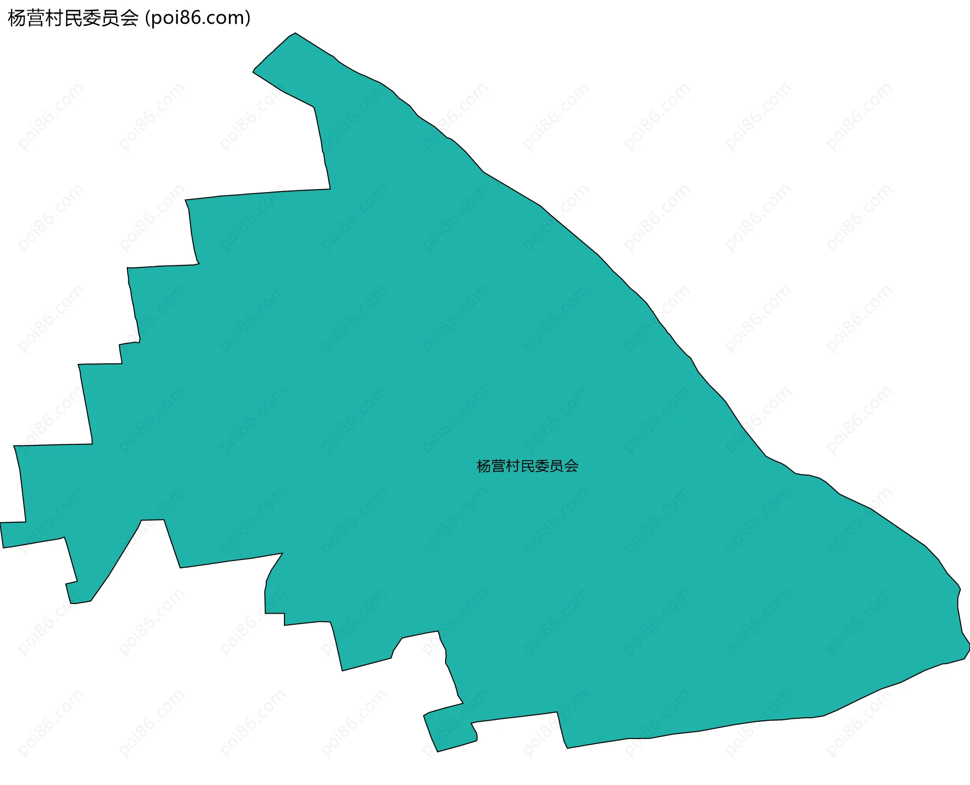 杨营村民委员会边界地图