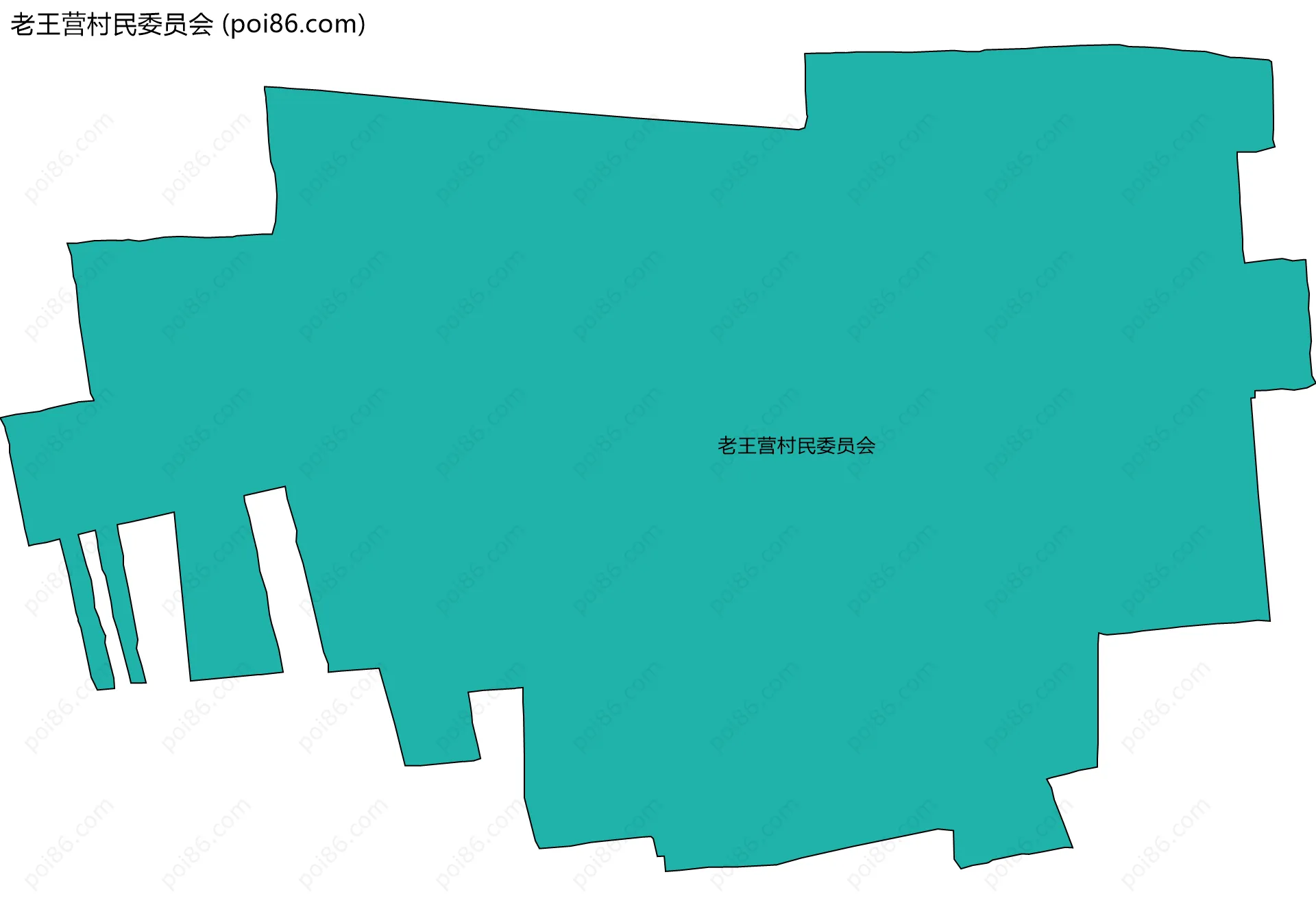 老王营村民委员会边界地图