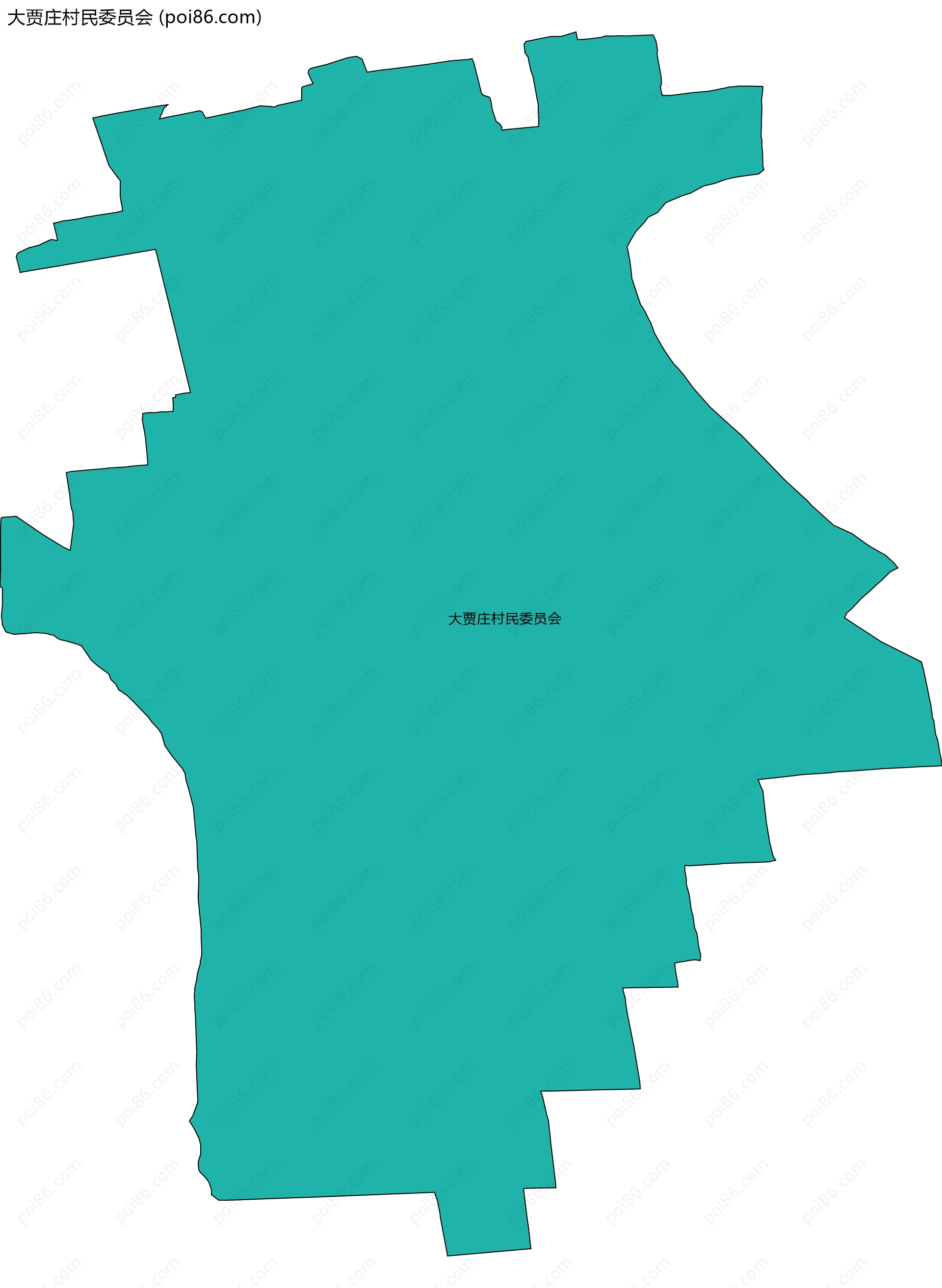 大贾庄村民委员会边界地图