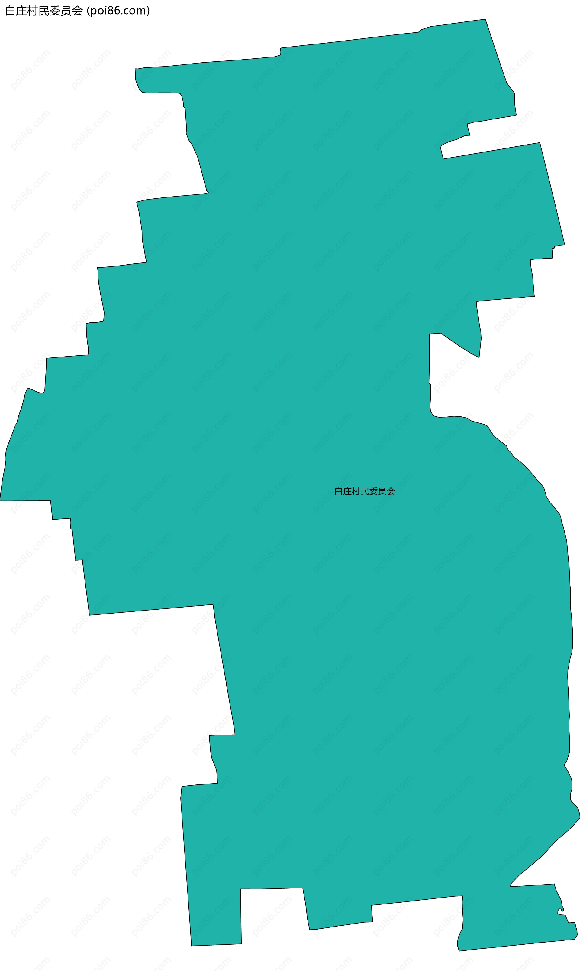 白庄村民委员会边界地图