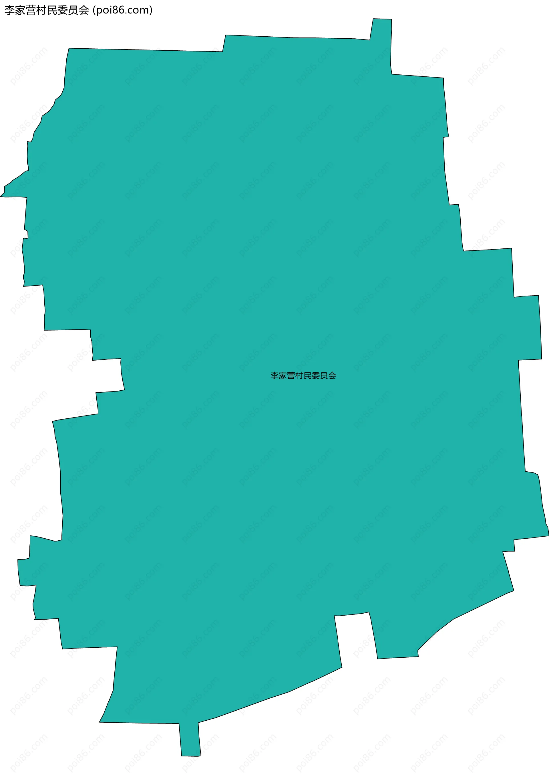 李家营村民委员会边界地图