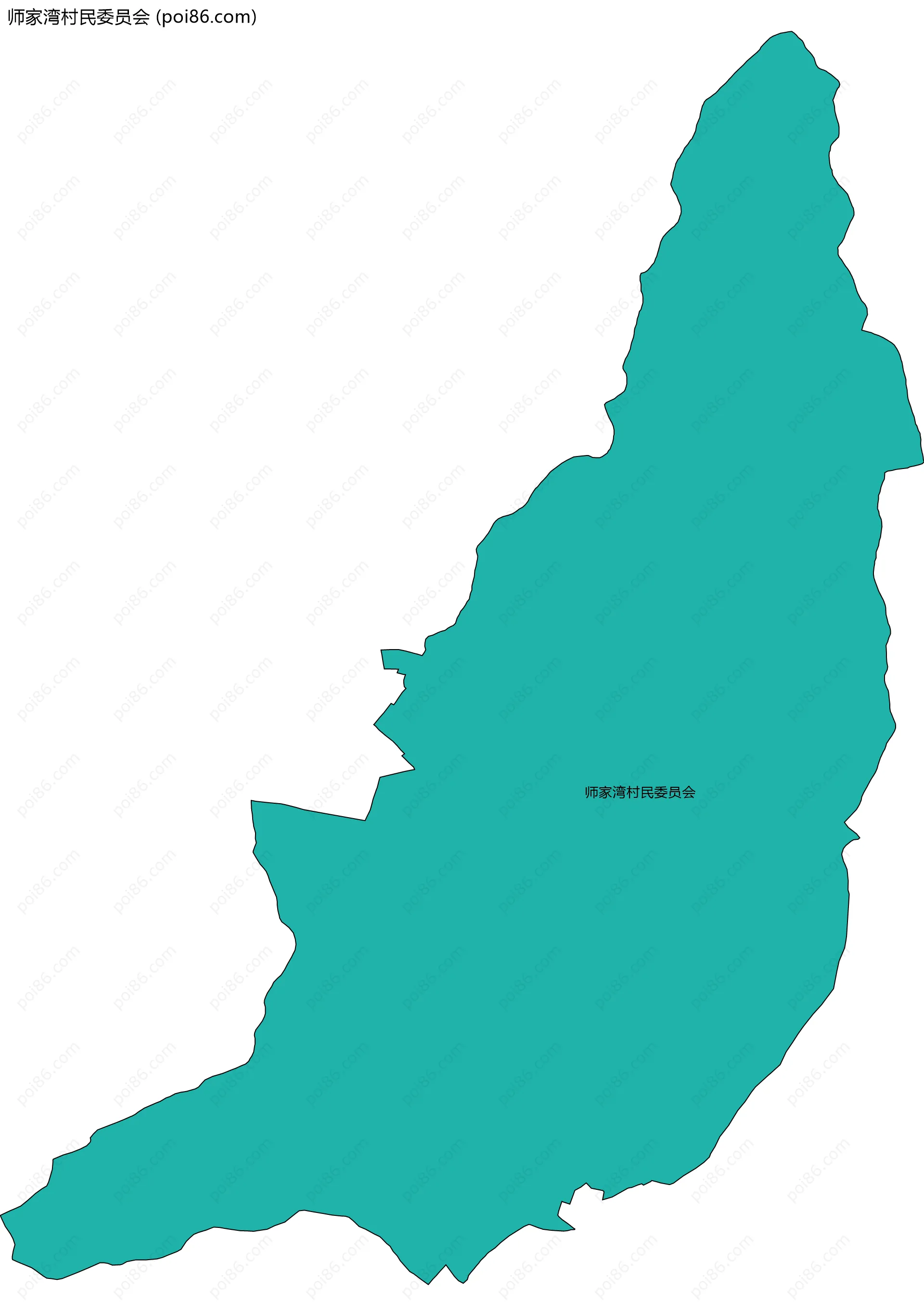 师家湾村民委员会边界地图