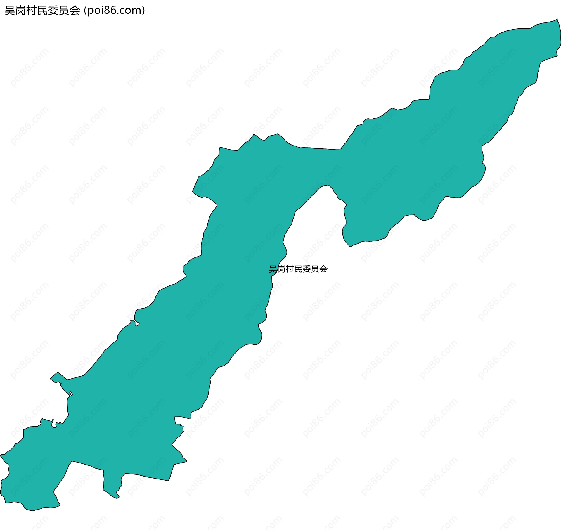 吴岗村民委员会边界地图