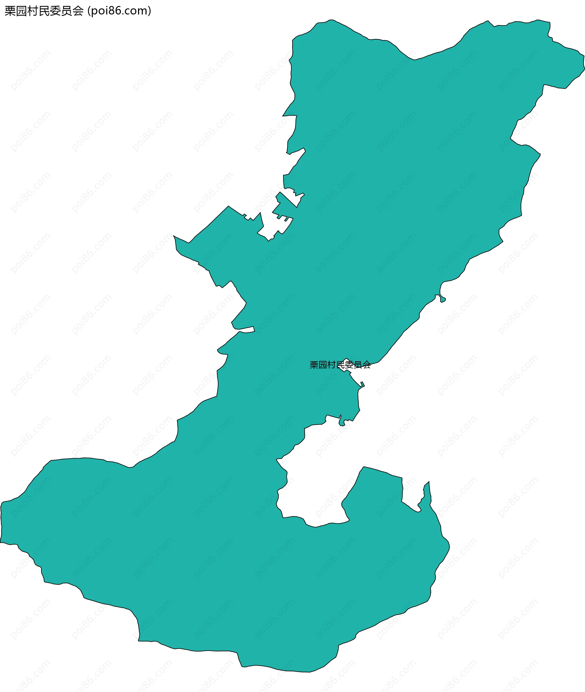 栗园村民委员会边界地图