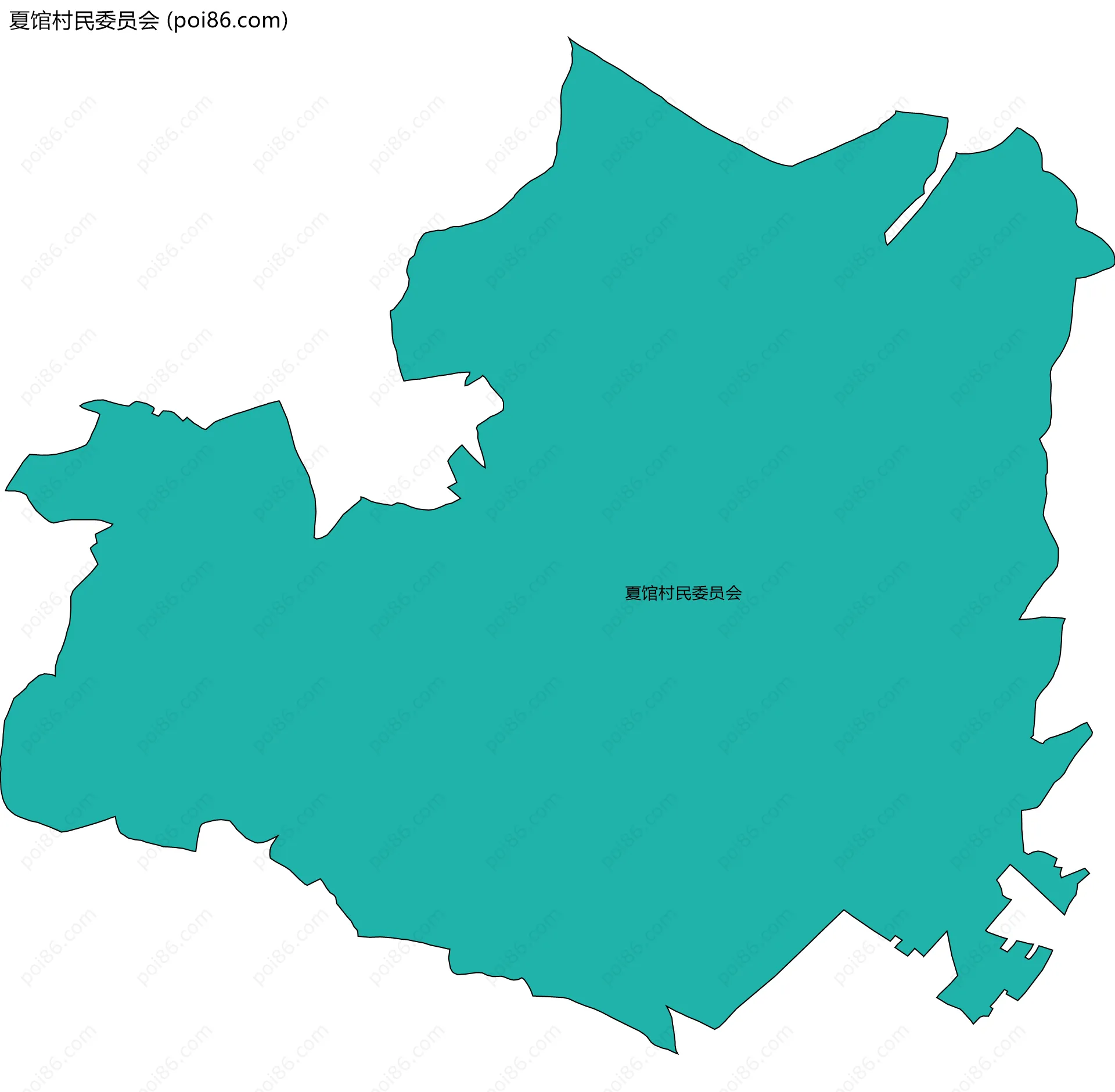 夏馆村民委员会边界地图