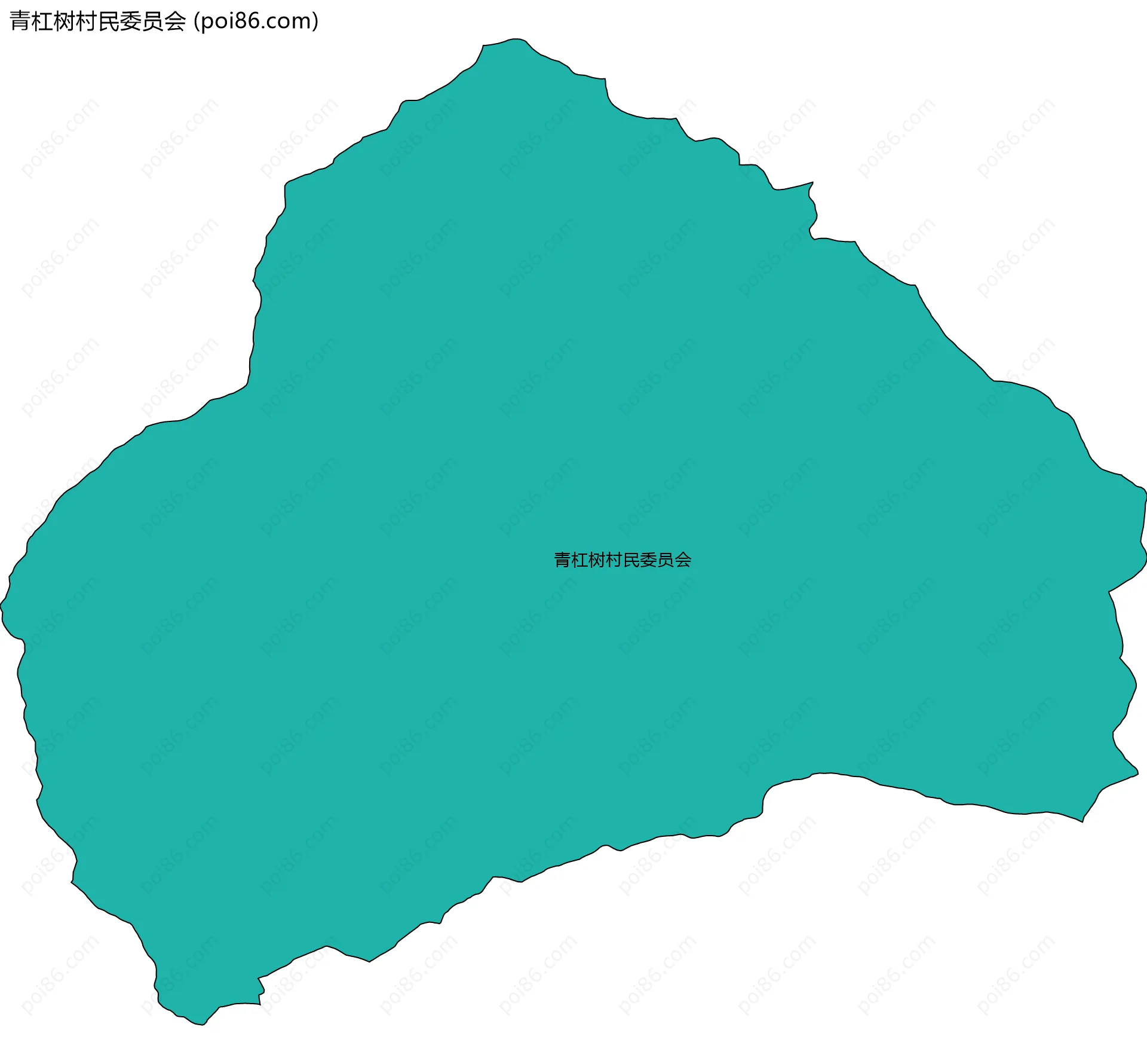 青杠树村民委员会边界地图