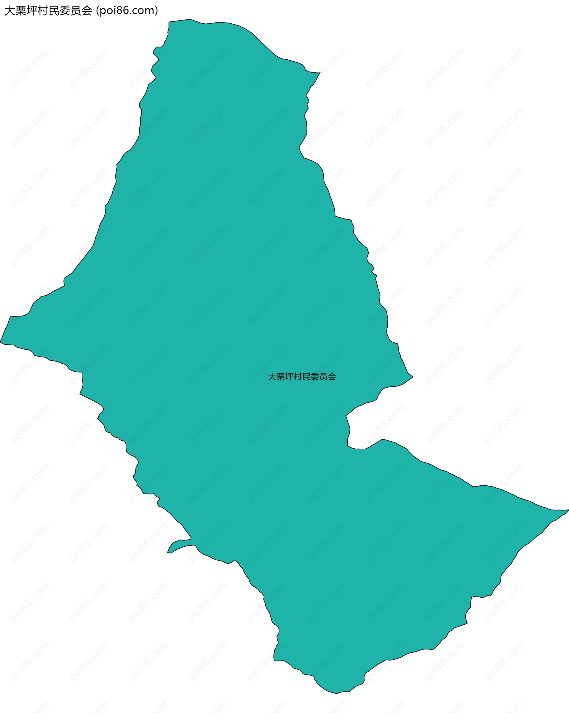 大栗坪村民委员会边界地图