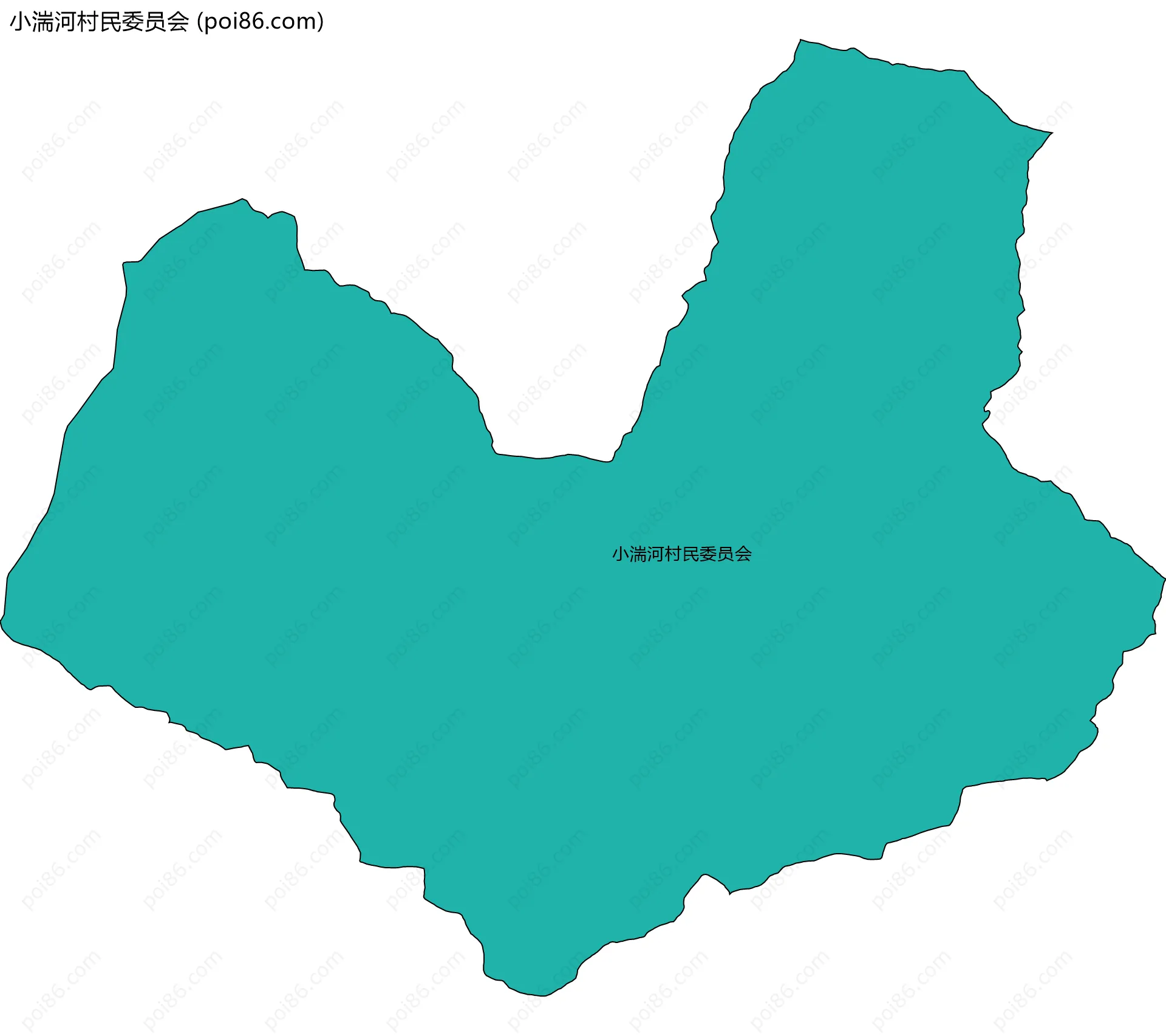 小湍河村民委员会边界地图