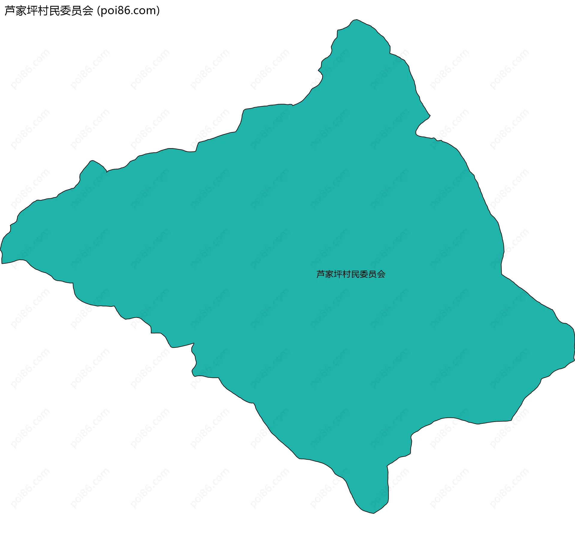 芦家坪村民委员会边界地图