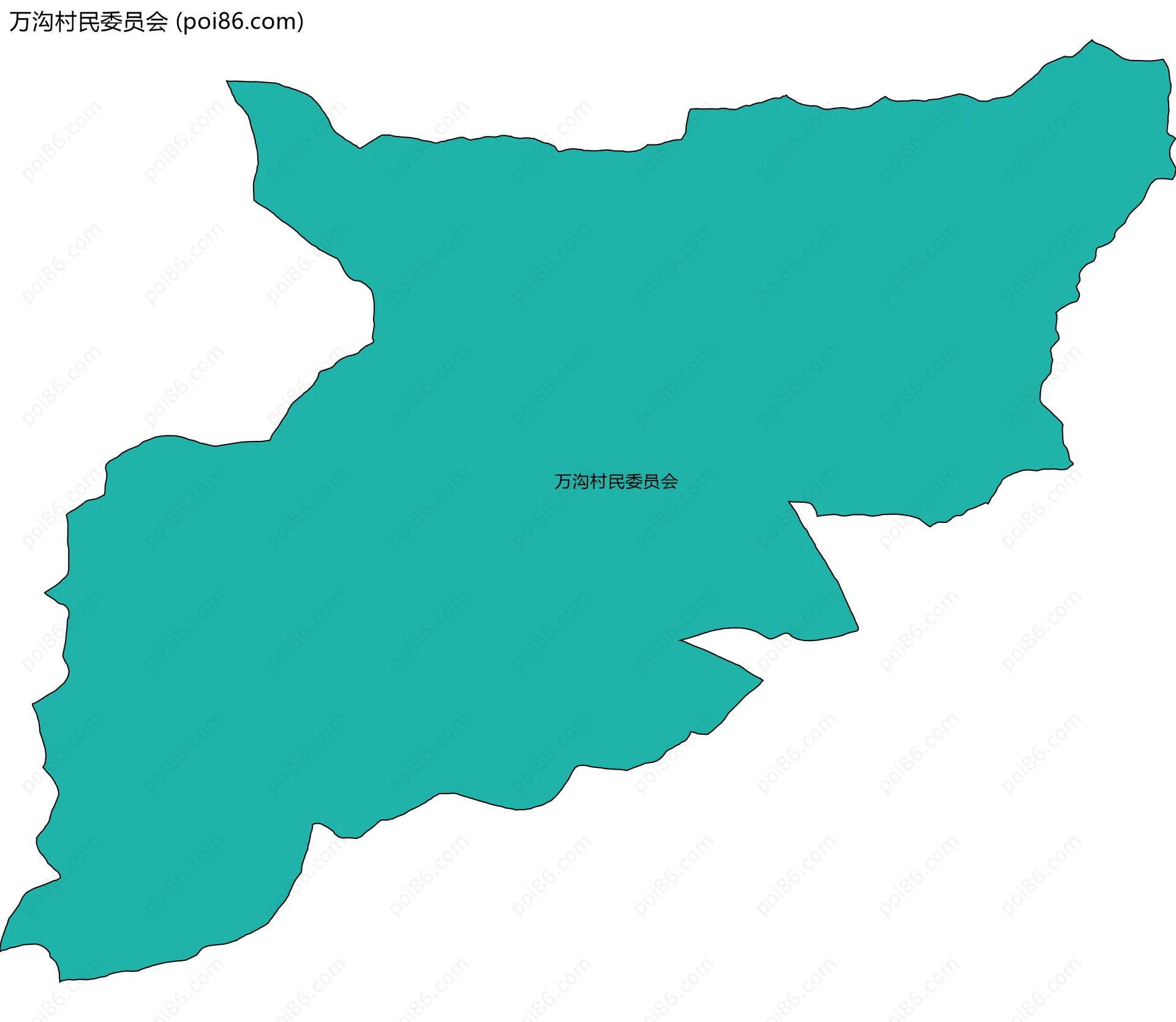 万沟村民委员会边界地图