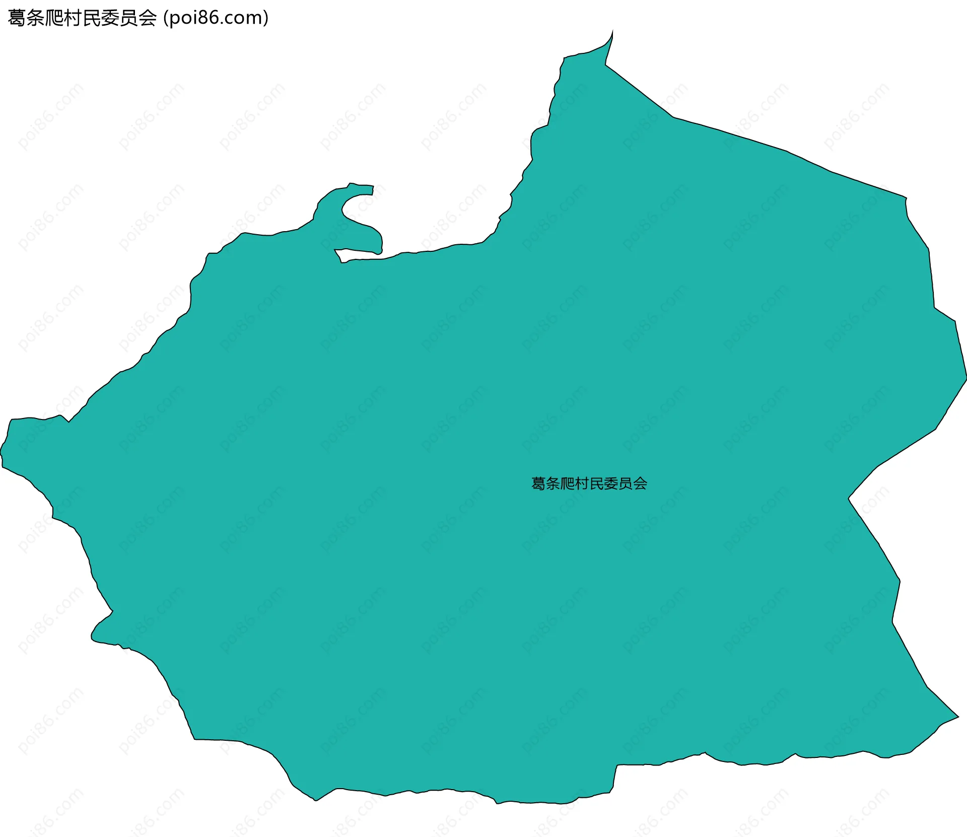 葛条爬村民委员会边界地图