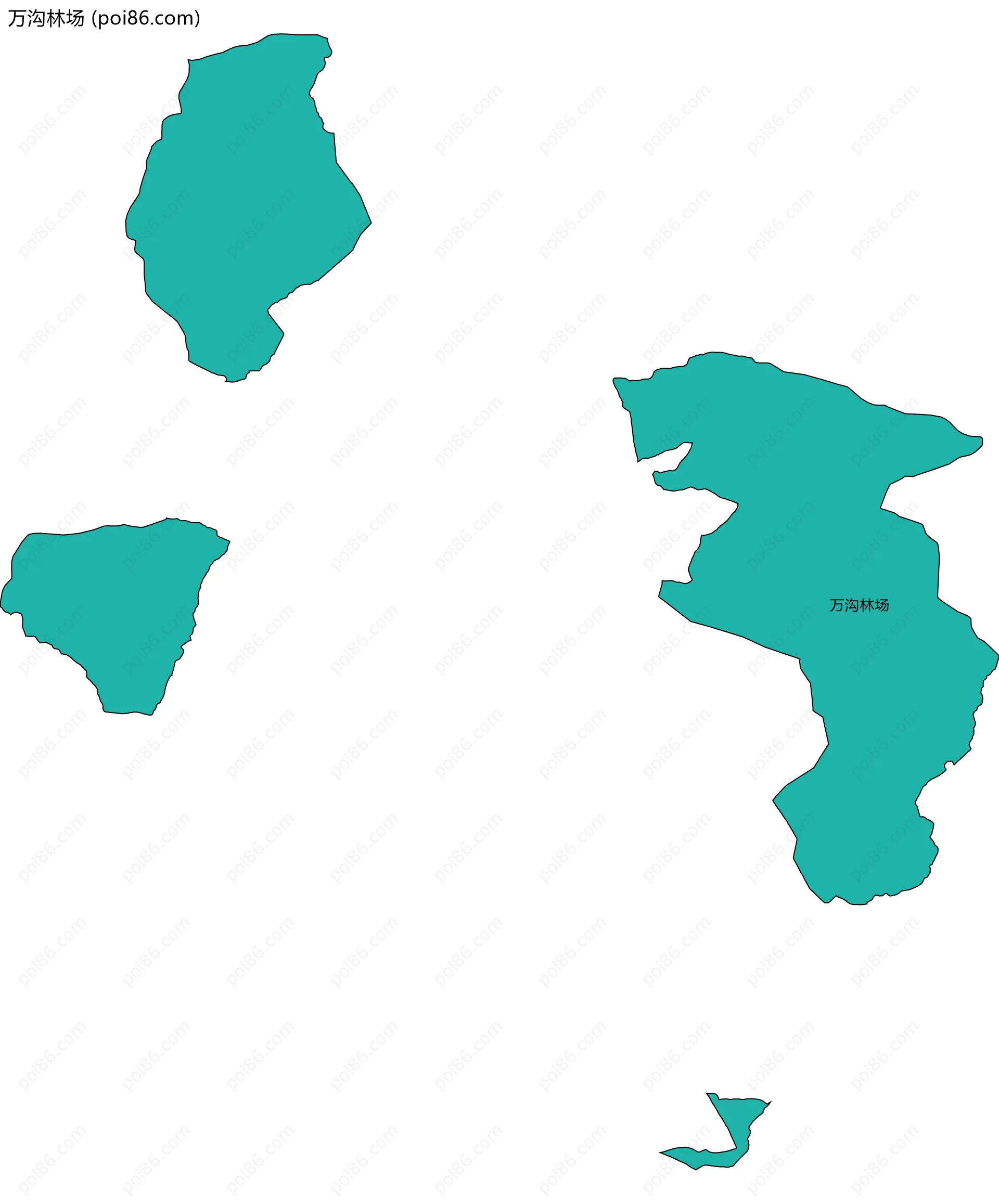 万沟林场边界地图
