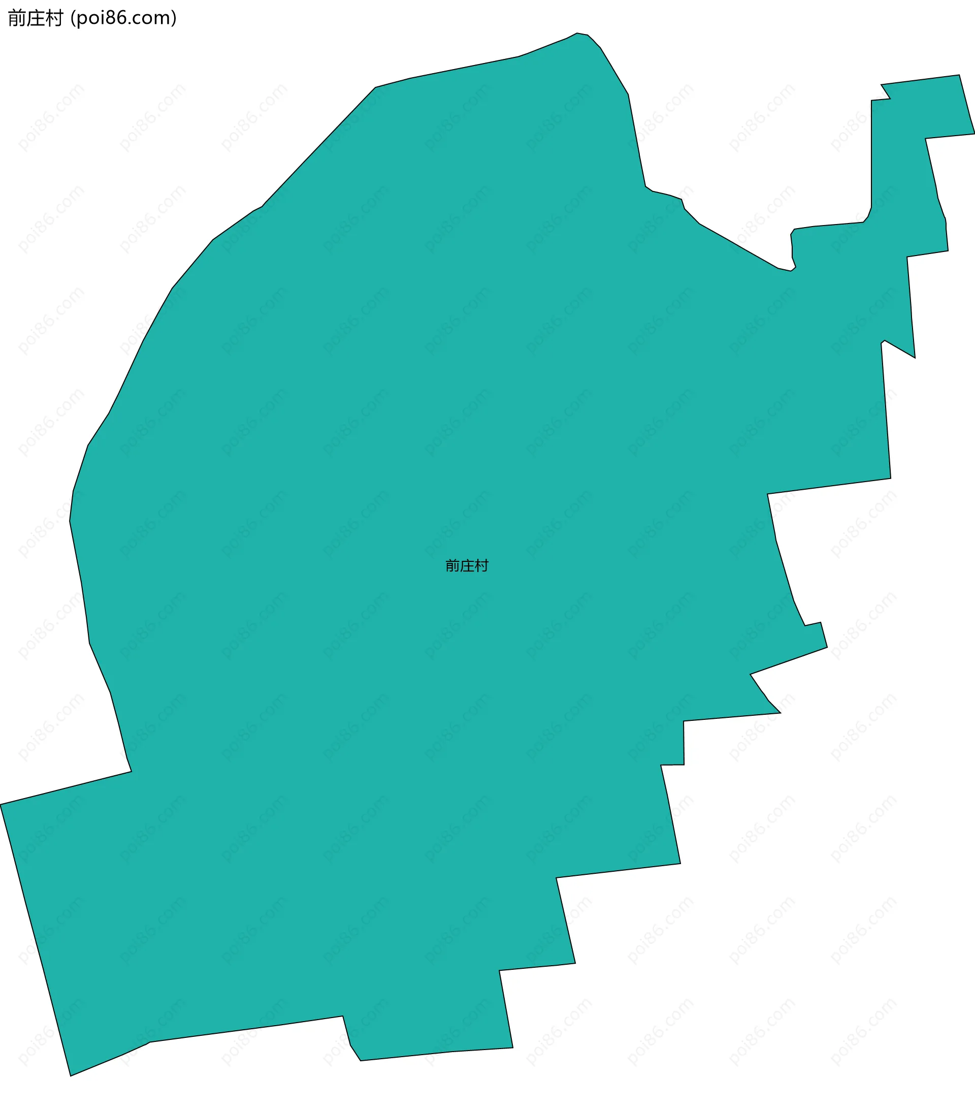 前庄村边界地图