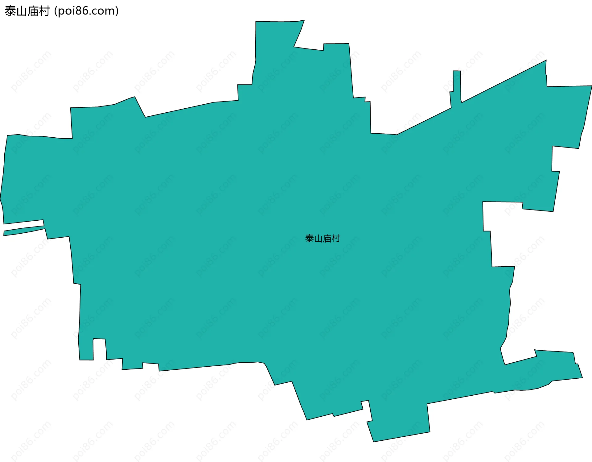 泰山庙村边界地图