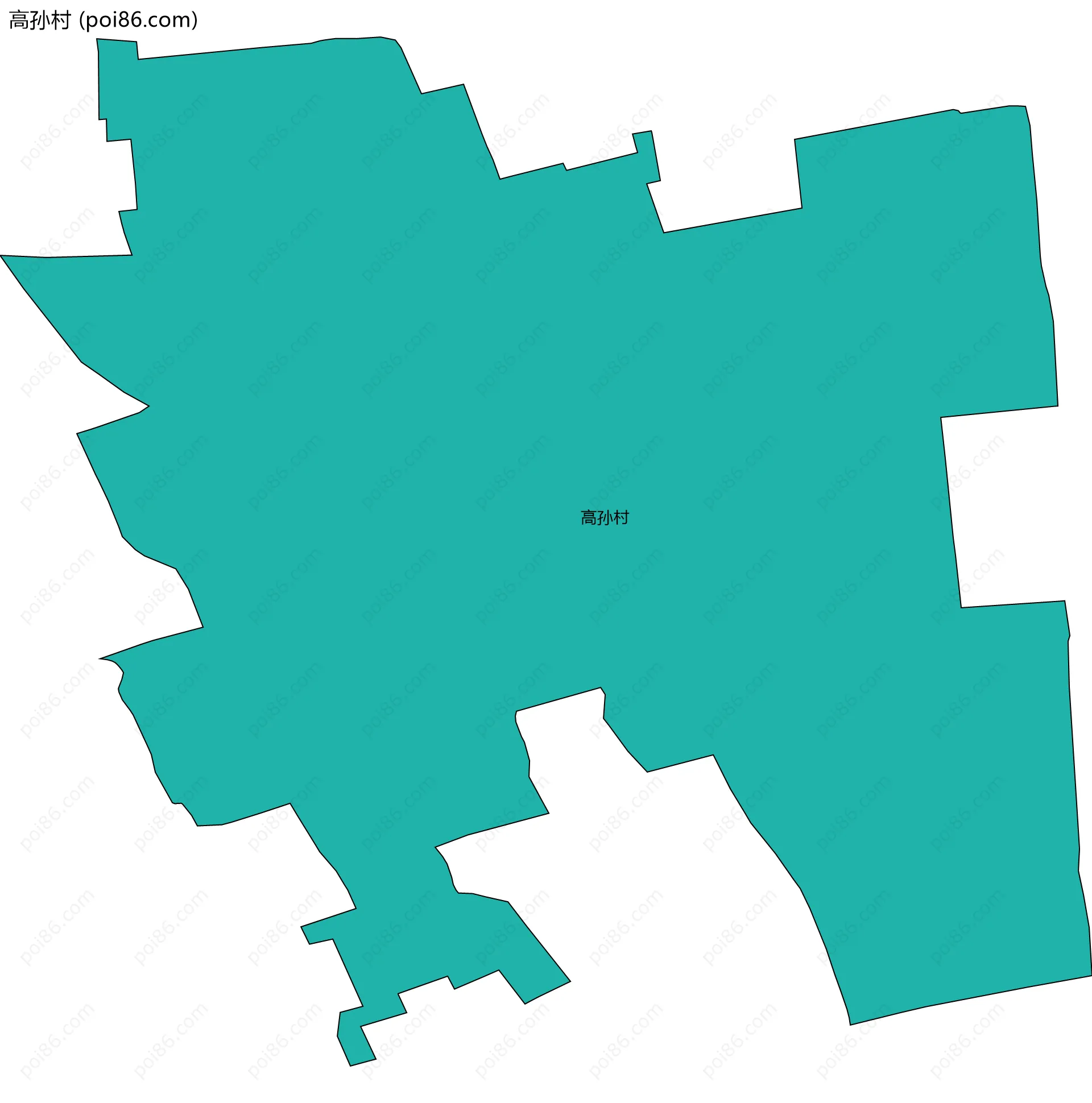 高孙村边界地图