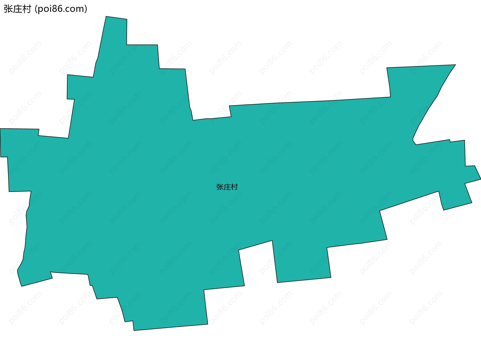张庄村边界地图