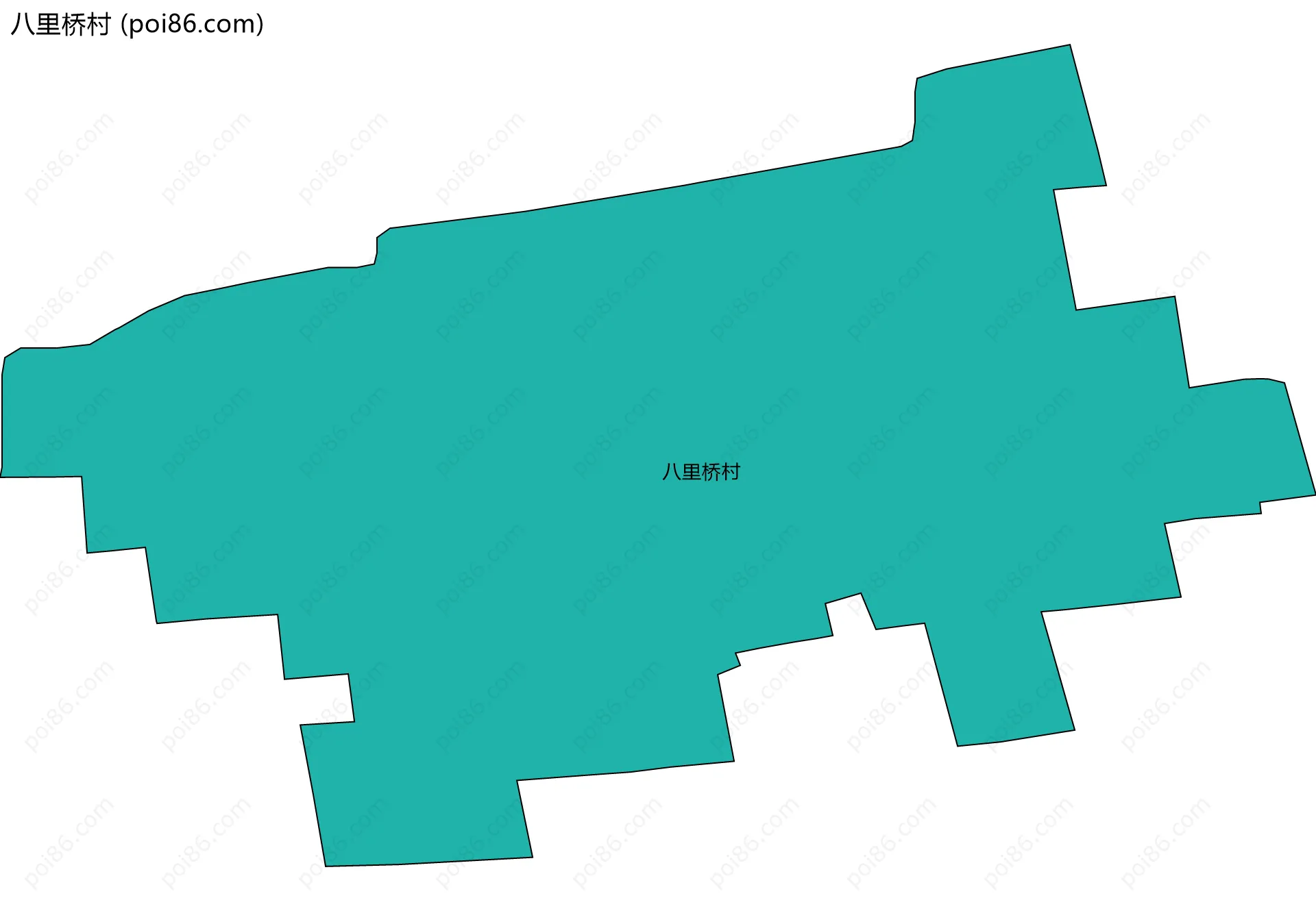 八里桥村边界地图