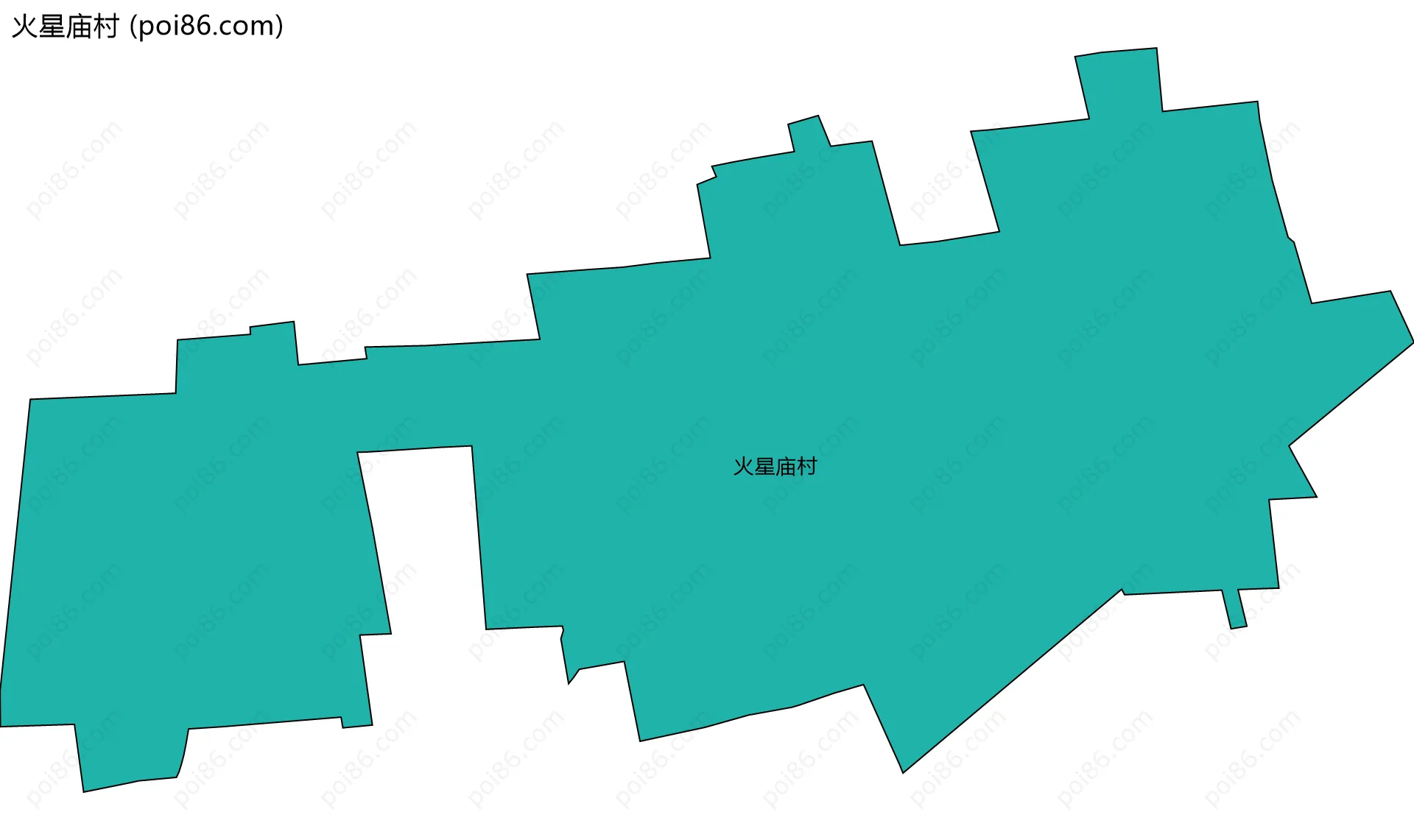 火星庙村边界地图
