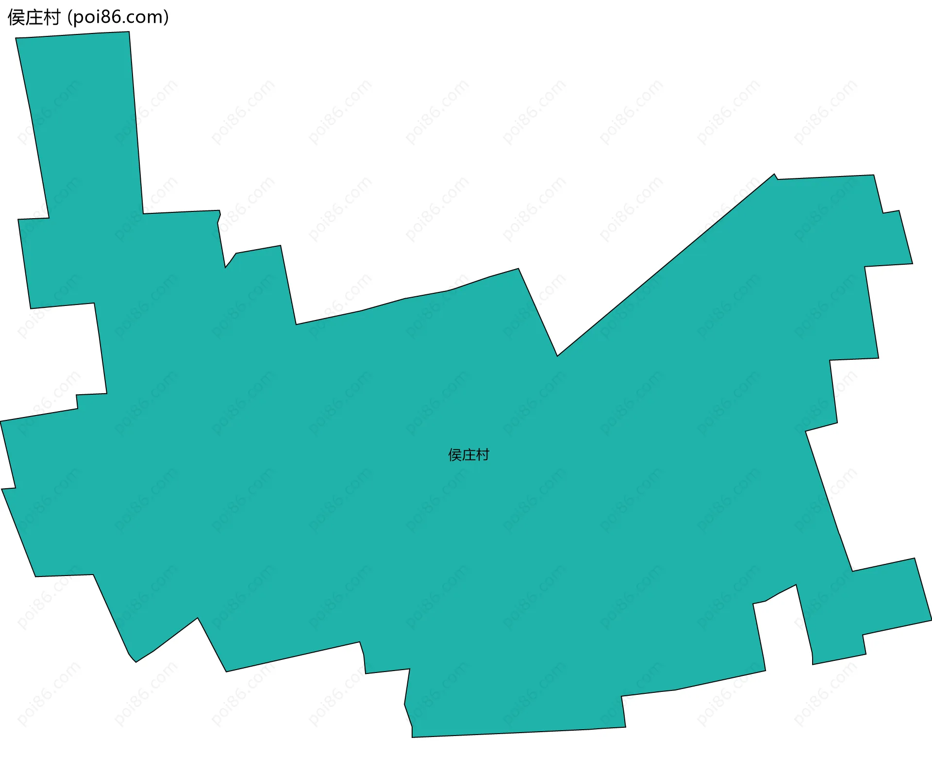 侯庄村边界地图